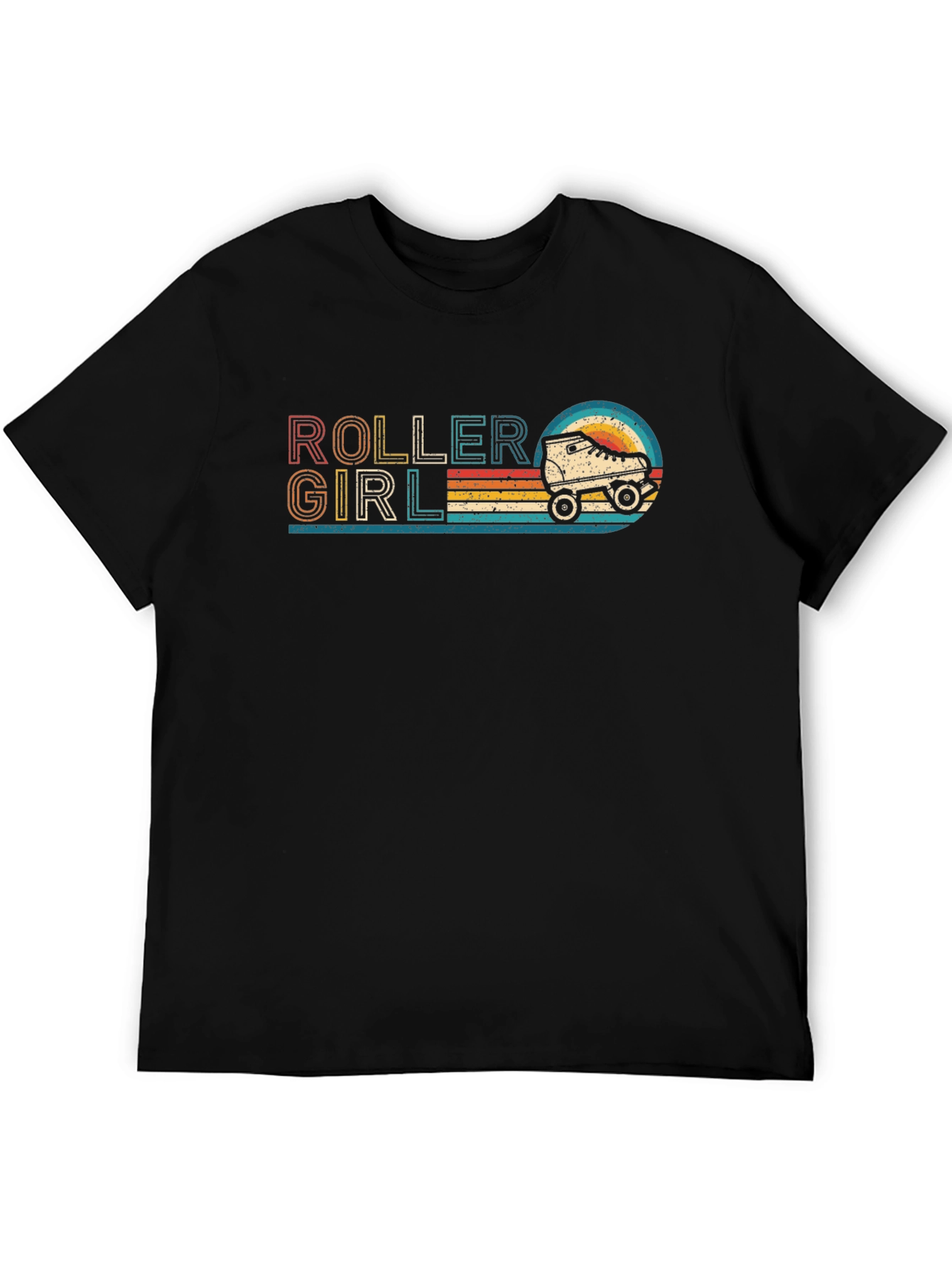 Retro Roller Girl Graphic T-Shirt