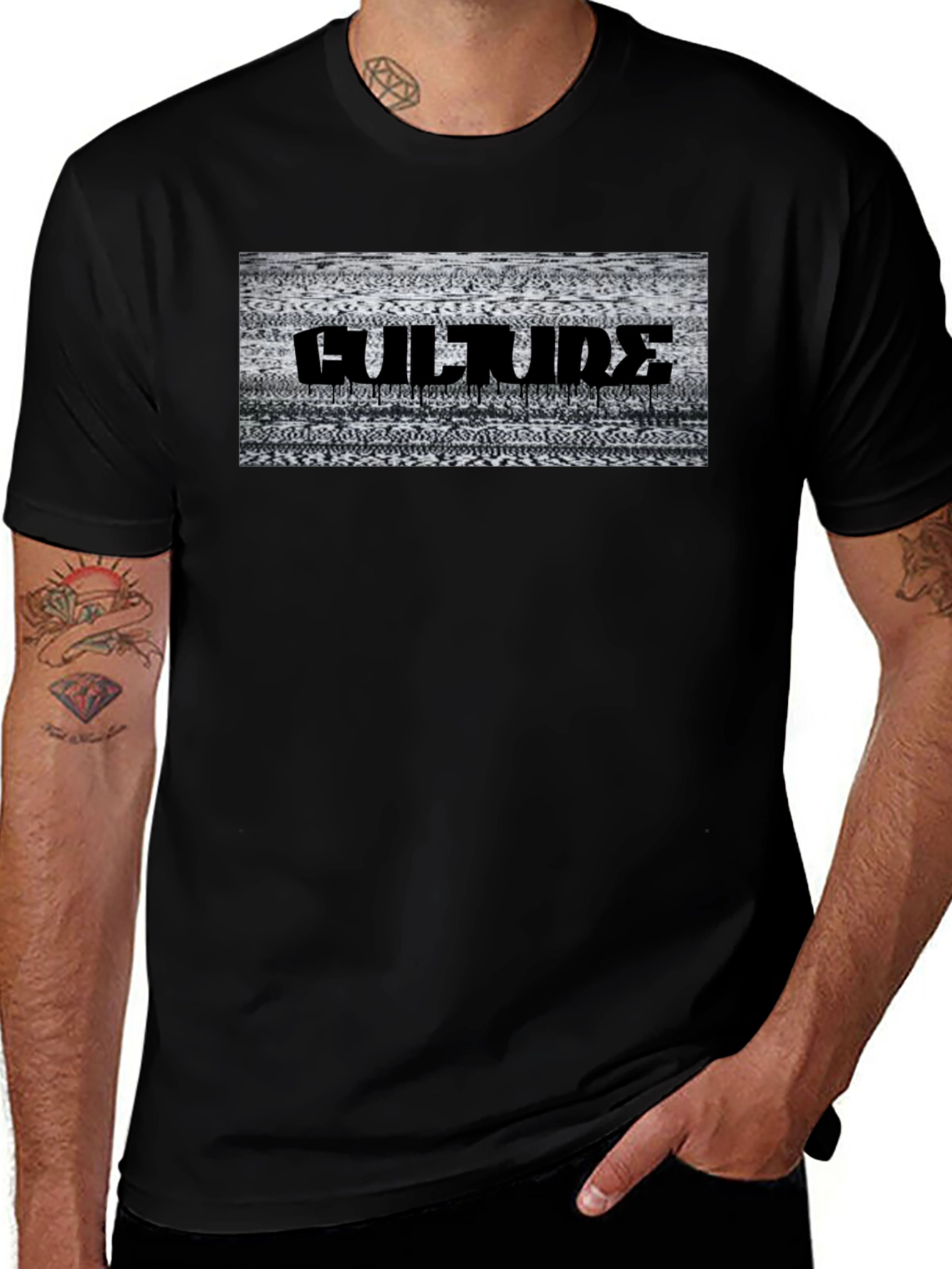 Culture Drip Black Graphic T-Shirt