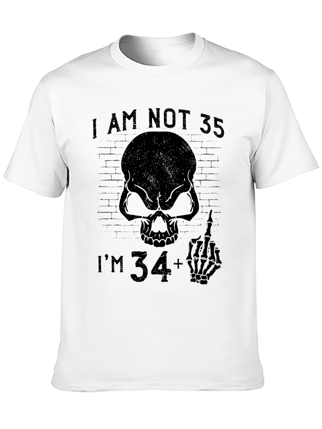 Im Not 35 Im 34+ Black T-Shirt