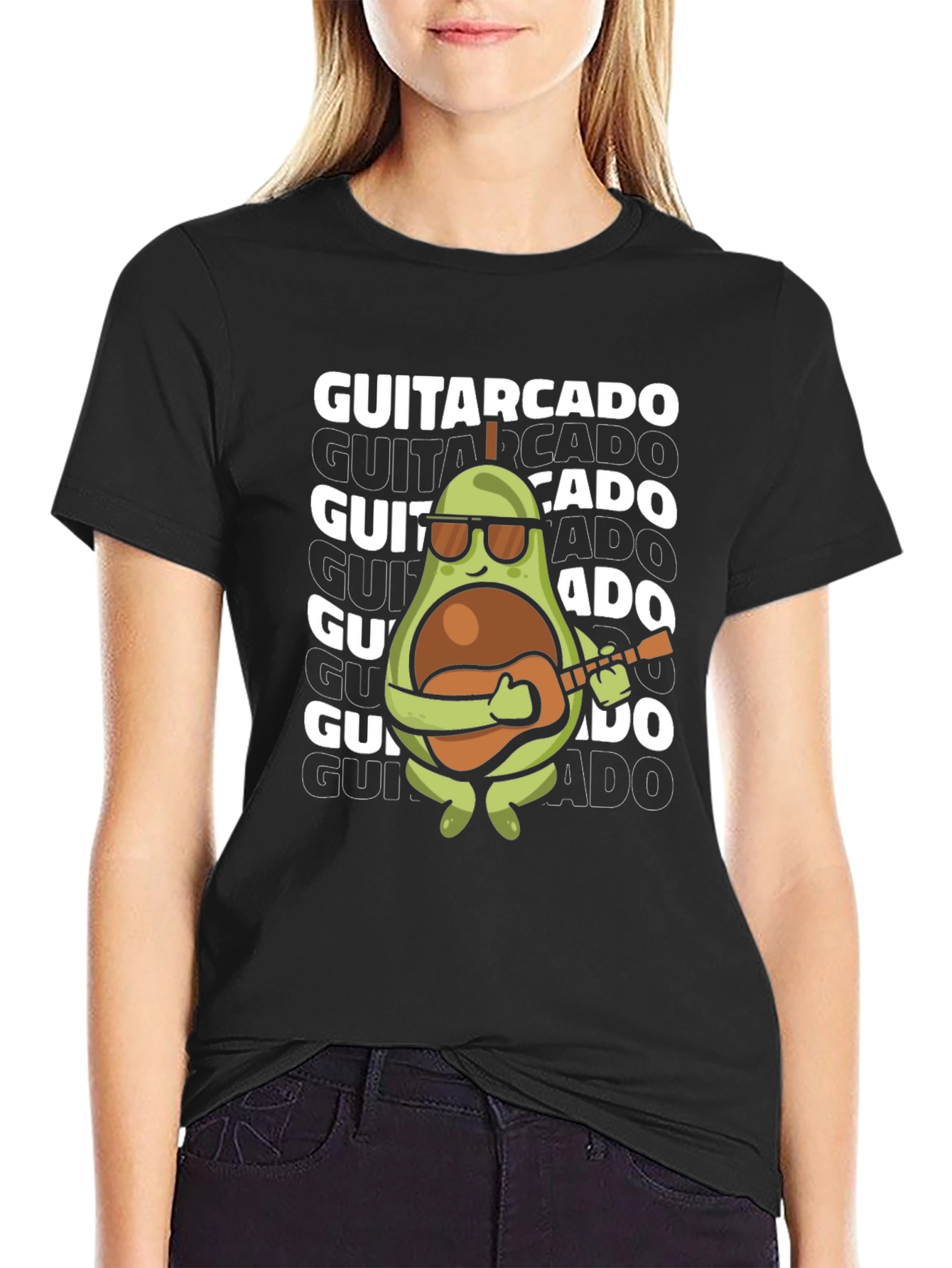 Guitarcado Graphic Tee - Avocado Guitarist