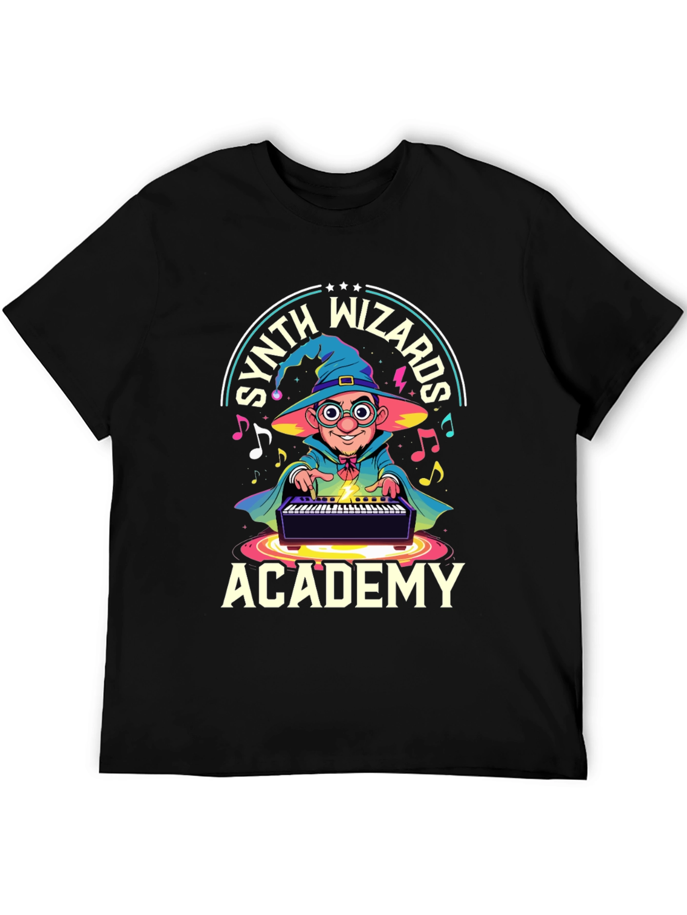 Synth Wizards Academy T-Shirt - Musician Wizard Tee