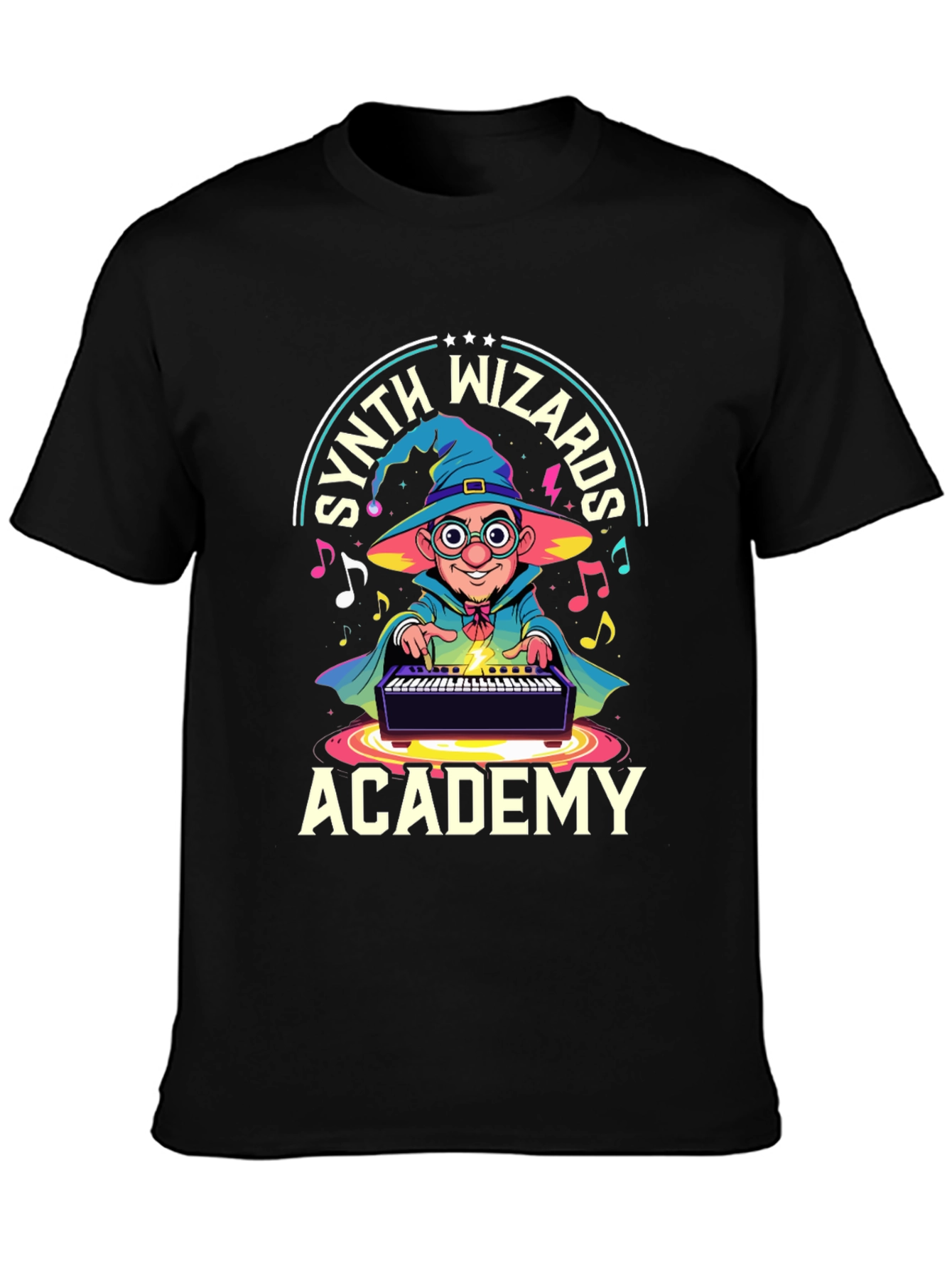 Synth Wizards Academy T-Shirt - Musician Wizard Tee