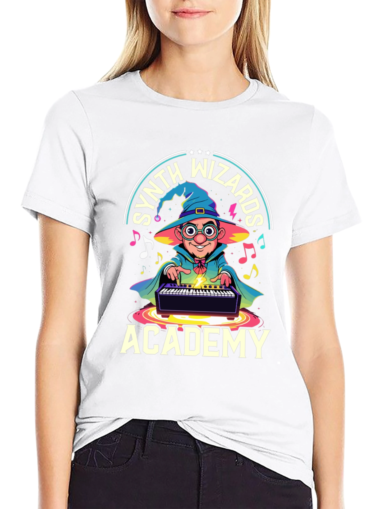 Synth Wizards Academy T-Shirt - Musician Wizard Tee