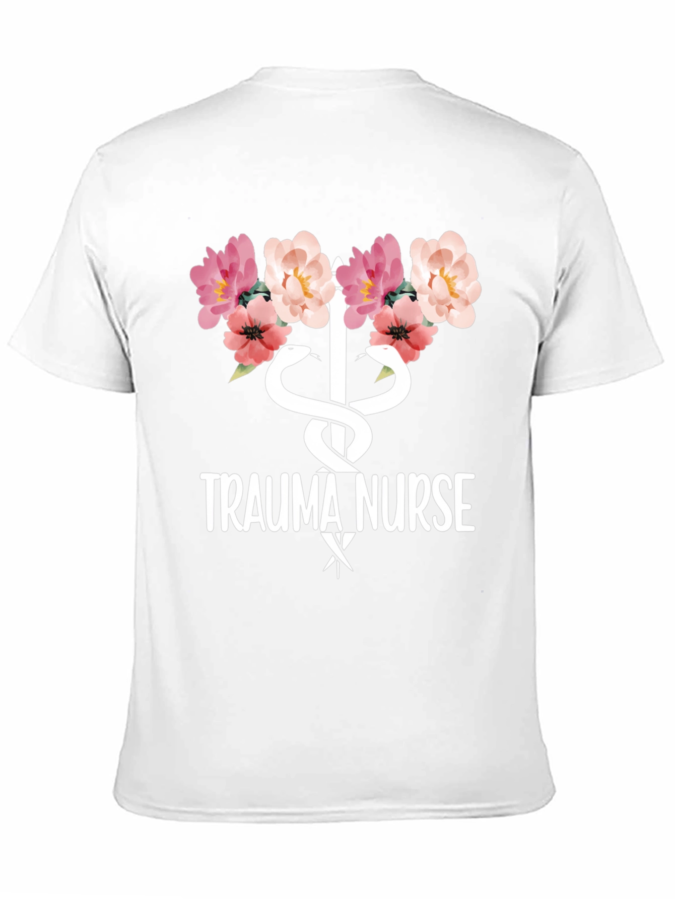 Trauma Nurse Floral Graphic Tee - Medical Apparel