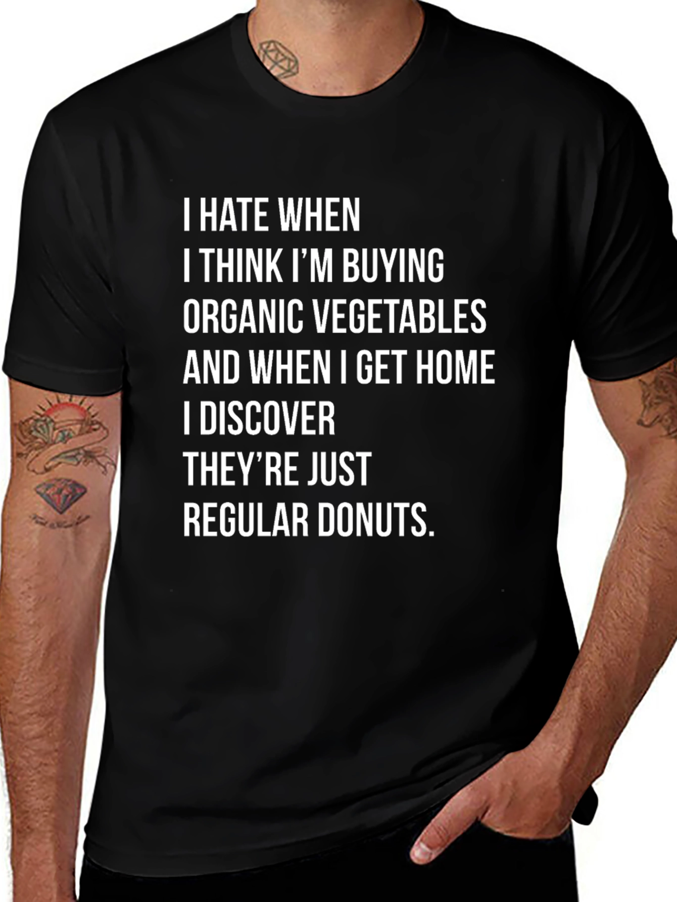 Funny Organic Vegetable Donuts T-Shirt