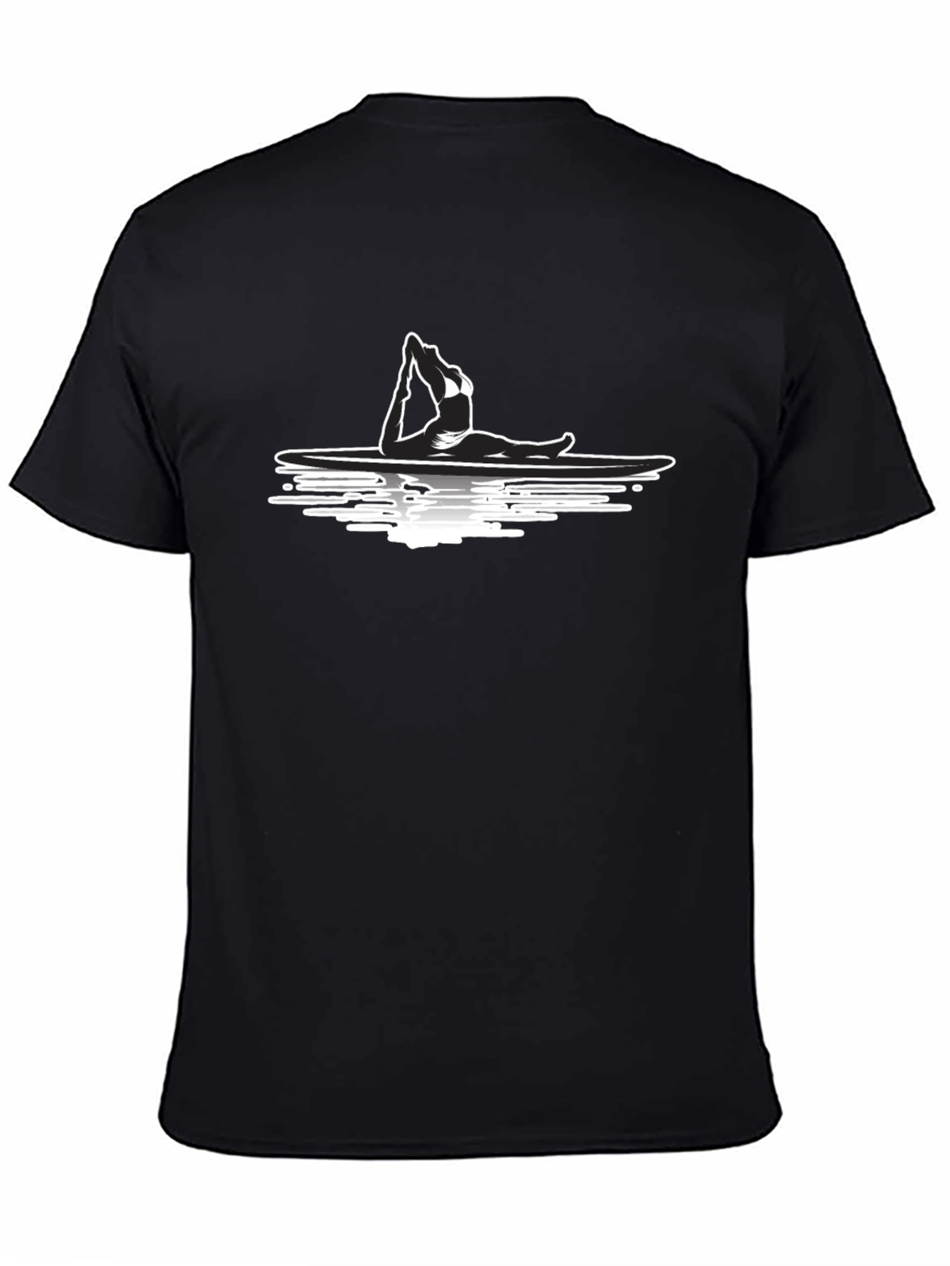 Yoga Paddle Boarding Graphic Tee - Black