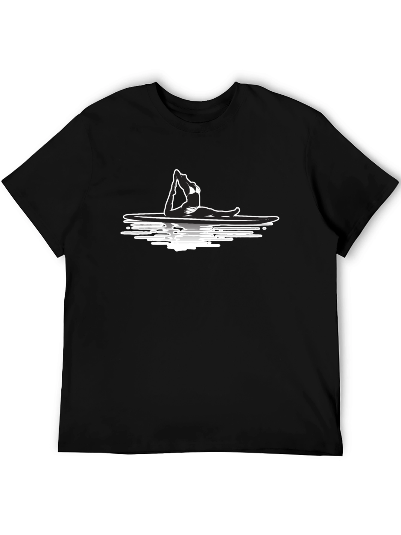 Yoga Paddle Boarding Graphic Tee - Black