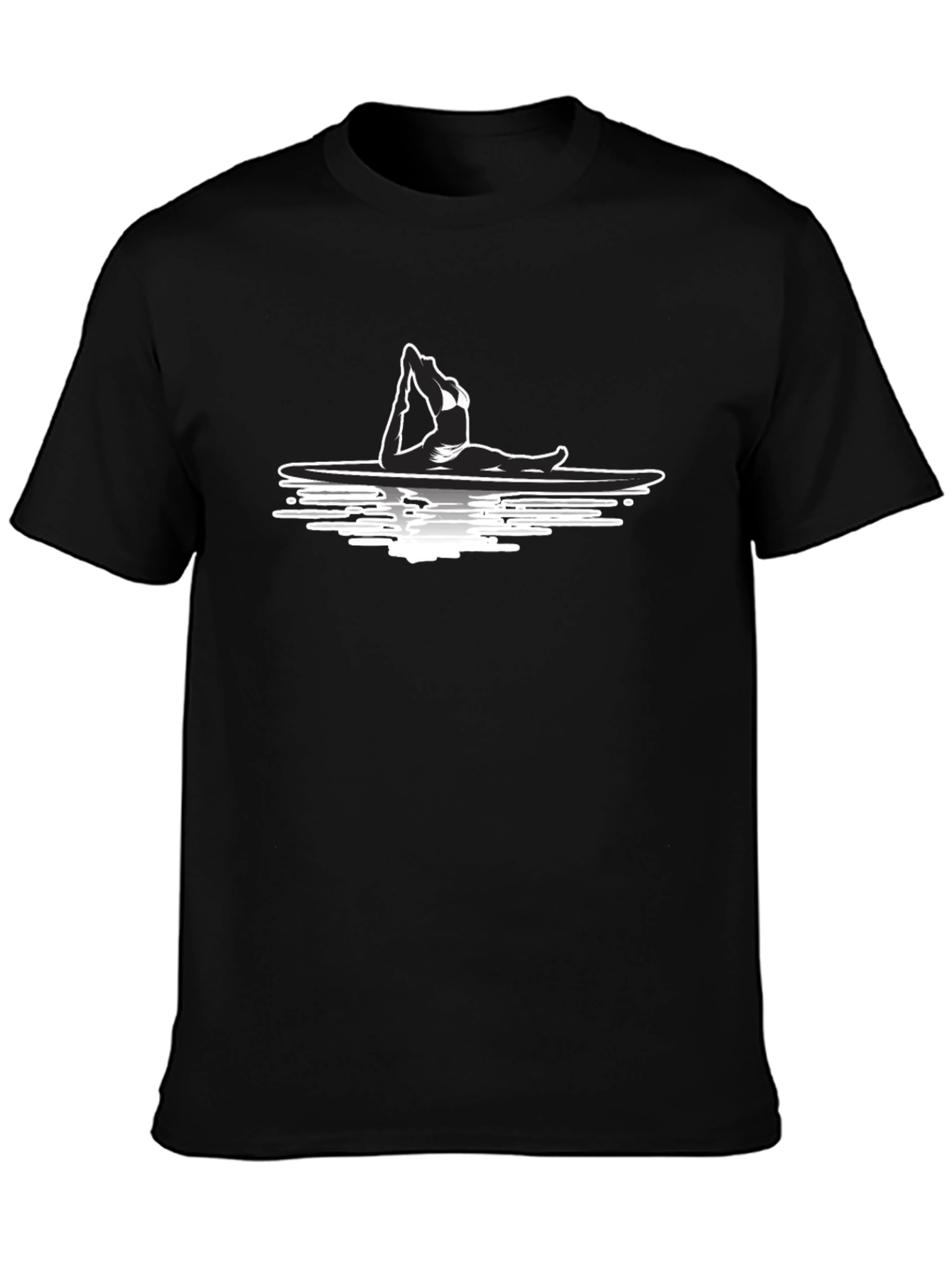 Yoga Paddle Boarding Graphic Tee - Black