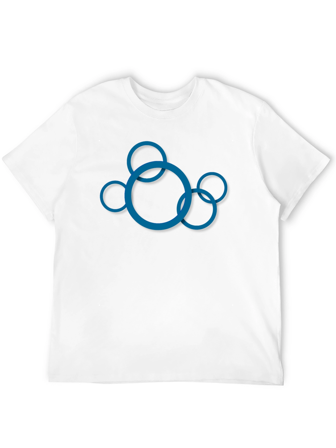 Abstract Circle Design Black T-Shirt