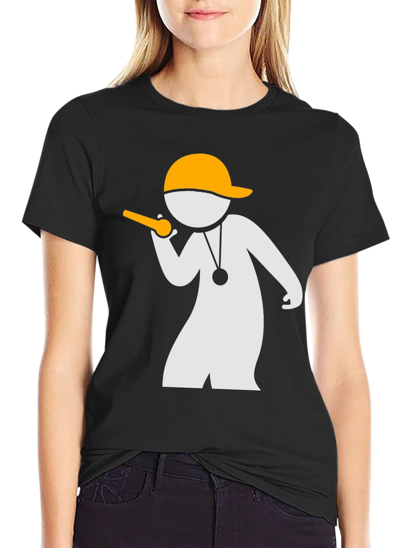Coach Stick Figure Black T-Shirt