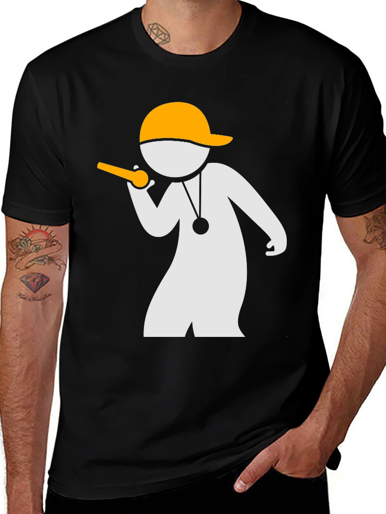 Coach Stick Figure Black T-Shirt