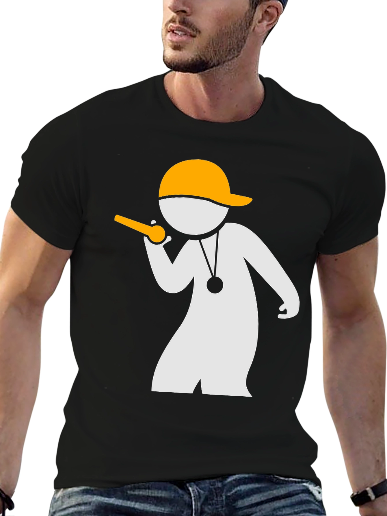 Coach Stick Figure Black T-Shirt