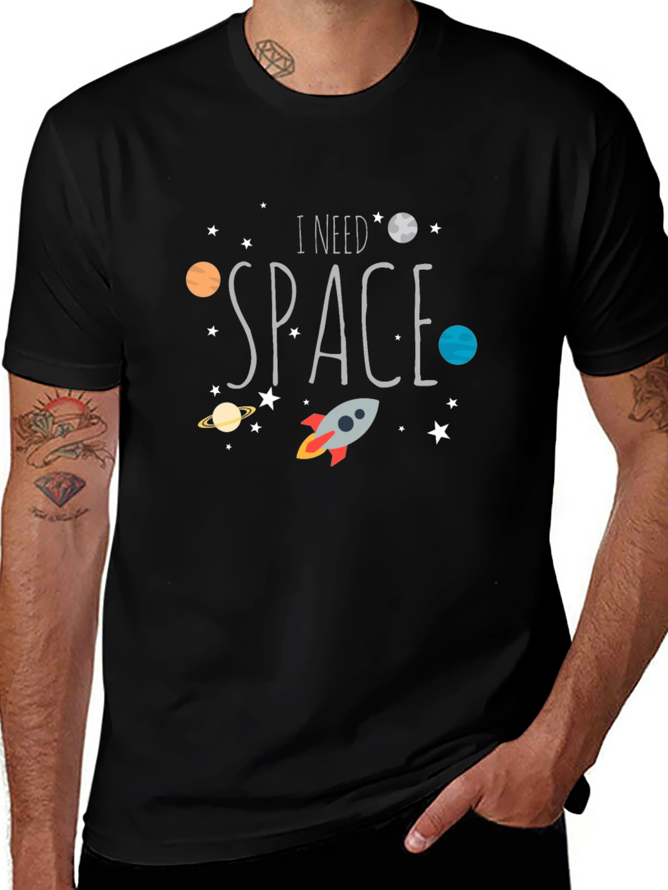 I Need Space T-Shirt Galaxy Design Tee