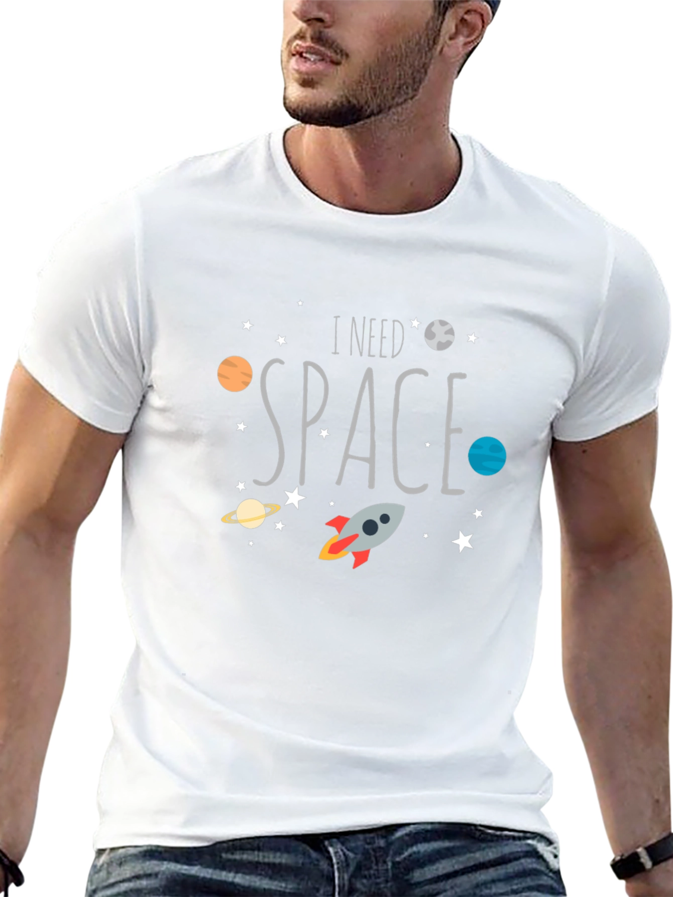 I Need Space T-Shirt Galaxy Design Tee