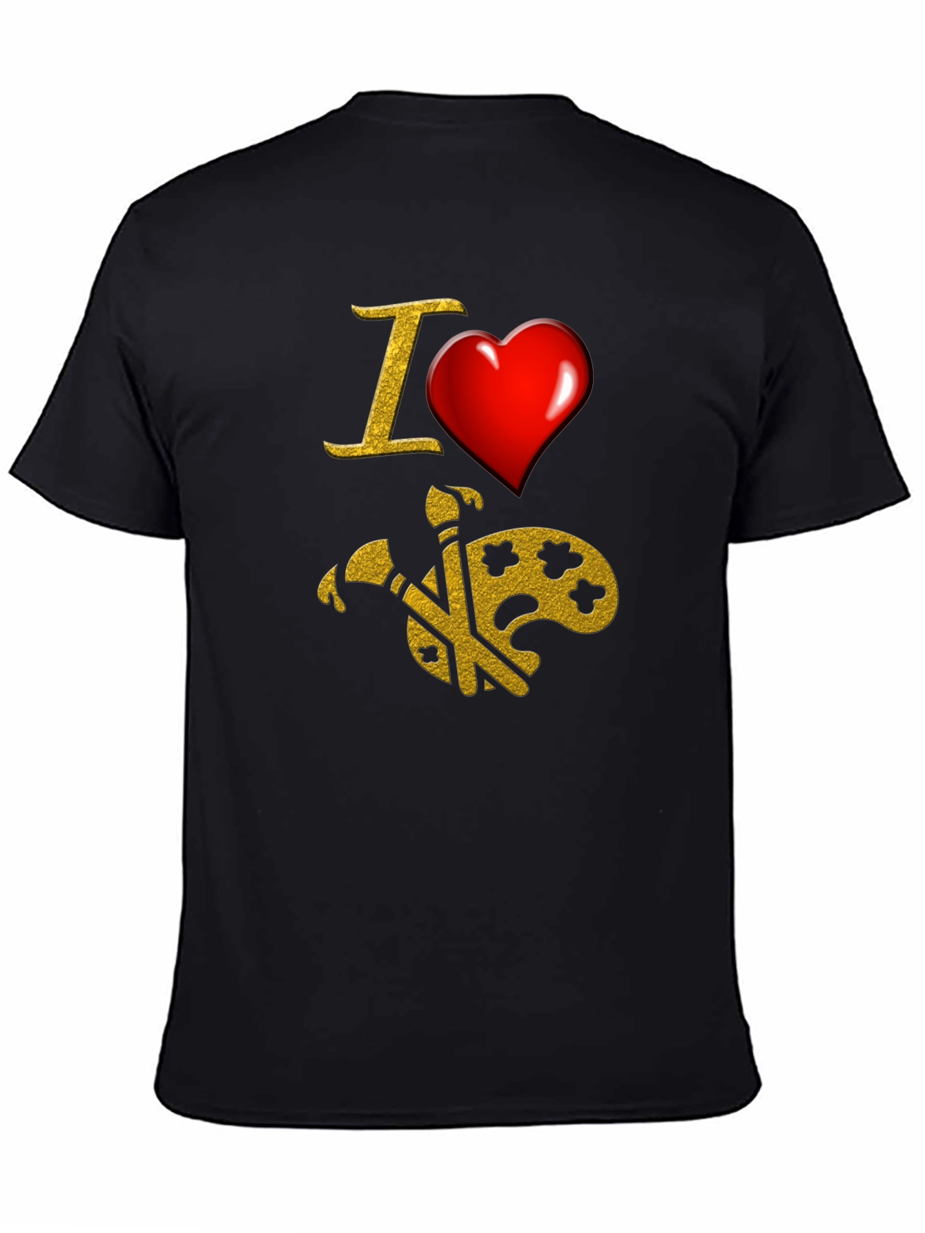 I Love Art Graphic T-Shirt - Black