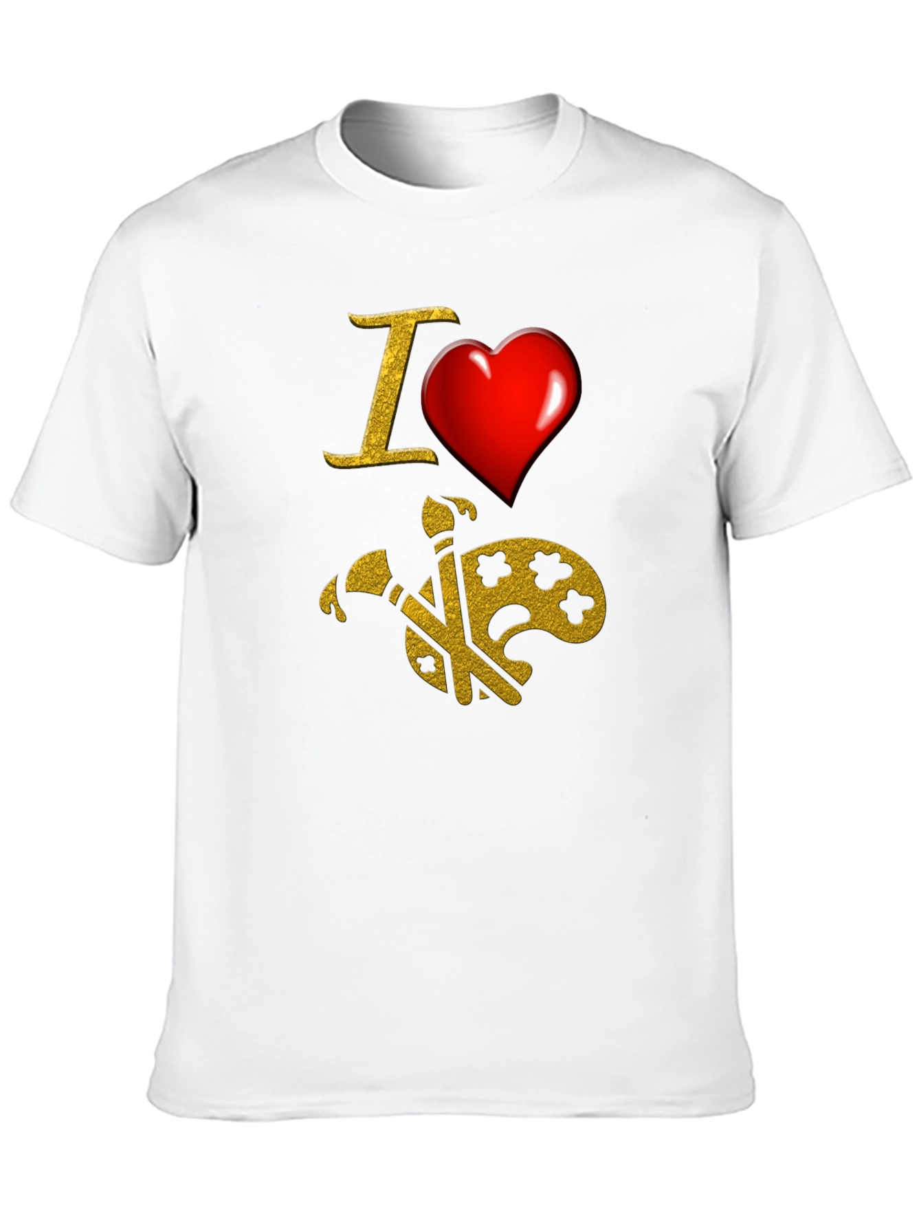 I Love Art Graphic T-Shirt - Black