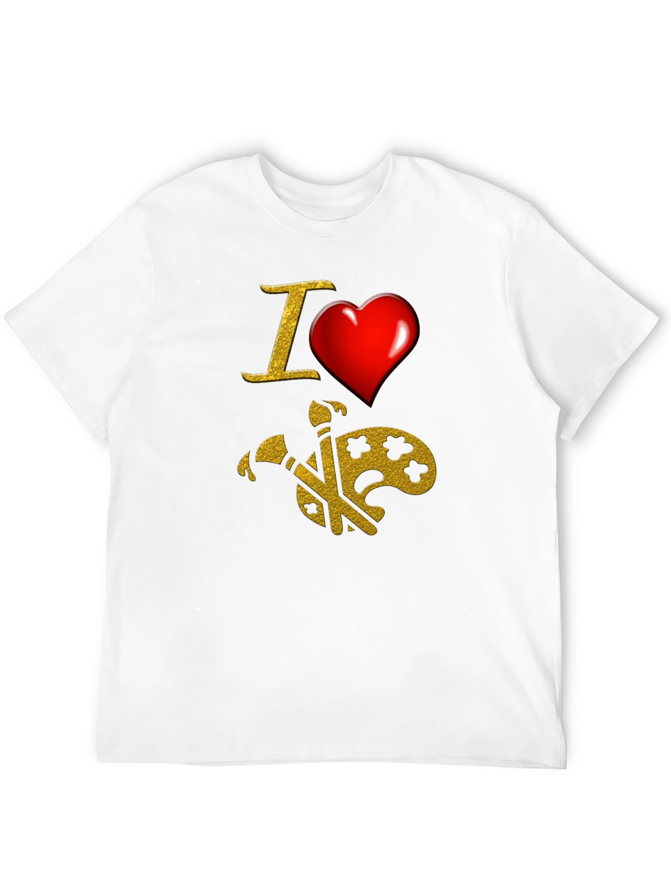 I Love Art Graphic T-Shirt - Black