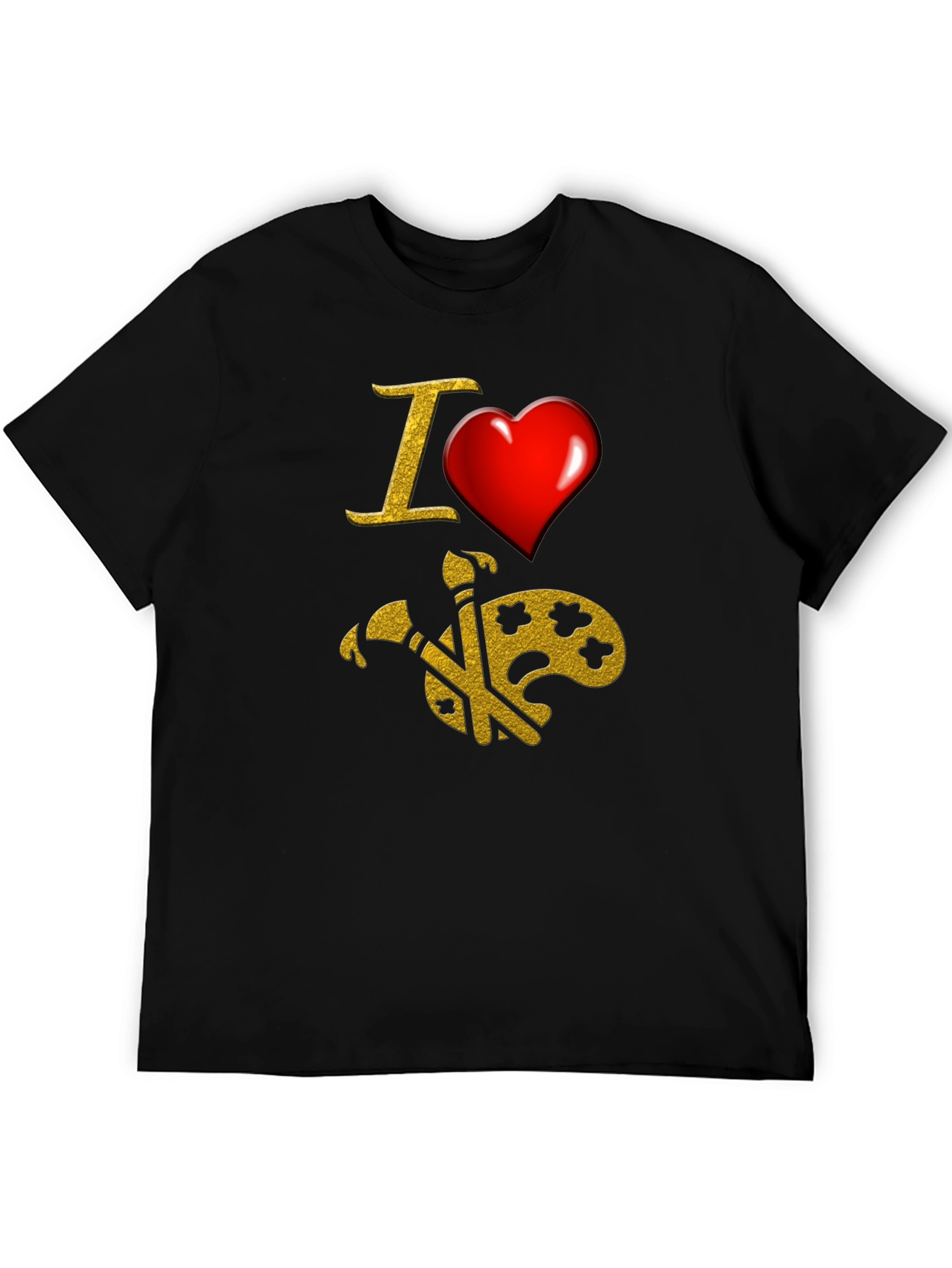 I Love Art Graphic T-Shirt - Black