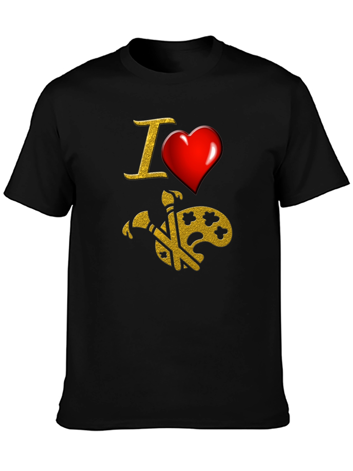 I Love Art Graphic T-Shirt - Black