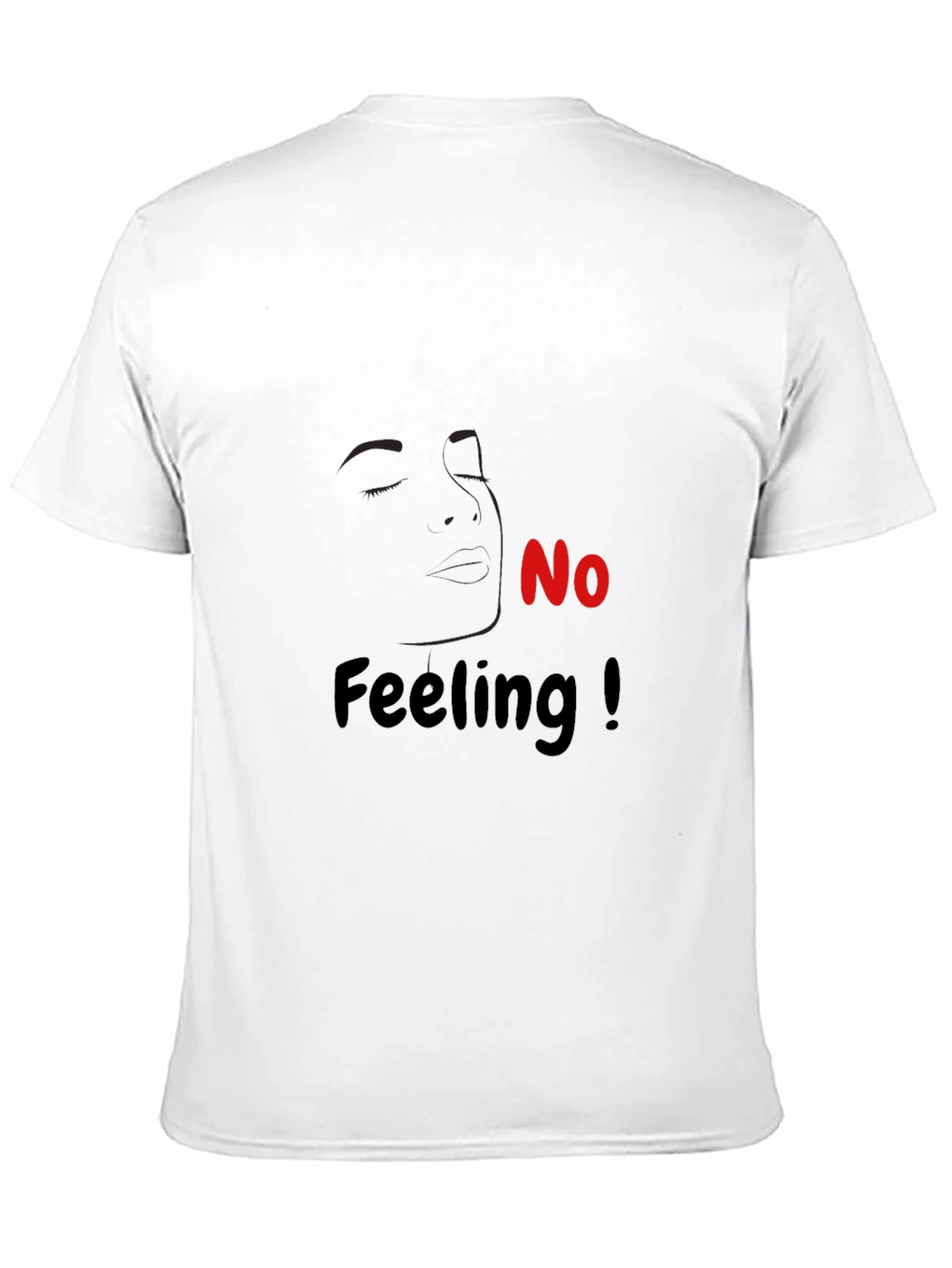 No Feeling Graphic Tee - Black Cotton Casual T-Shirt