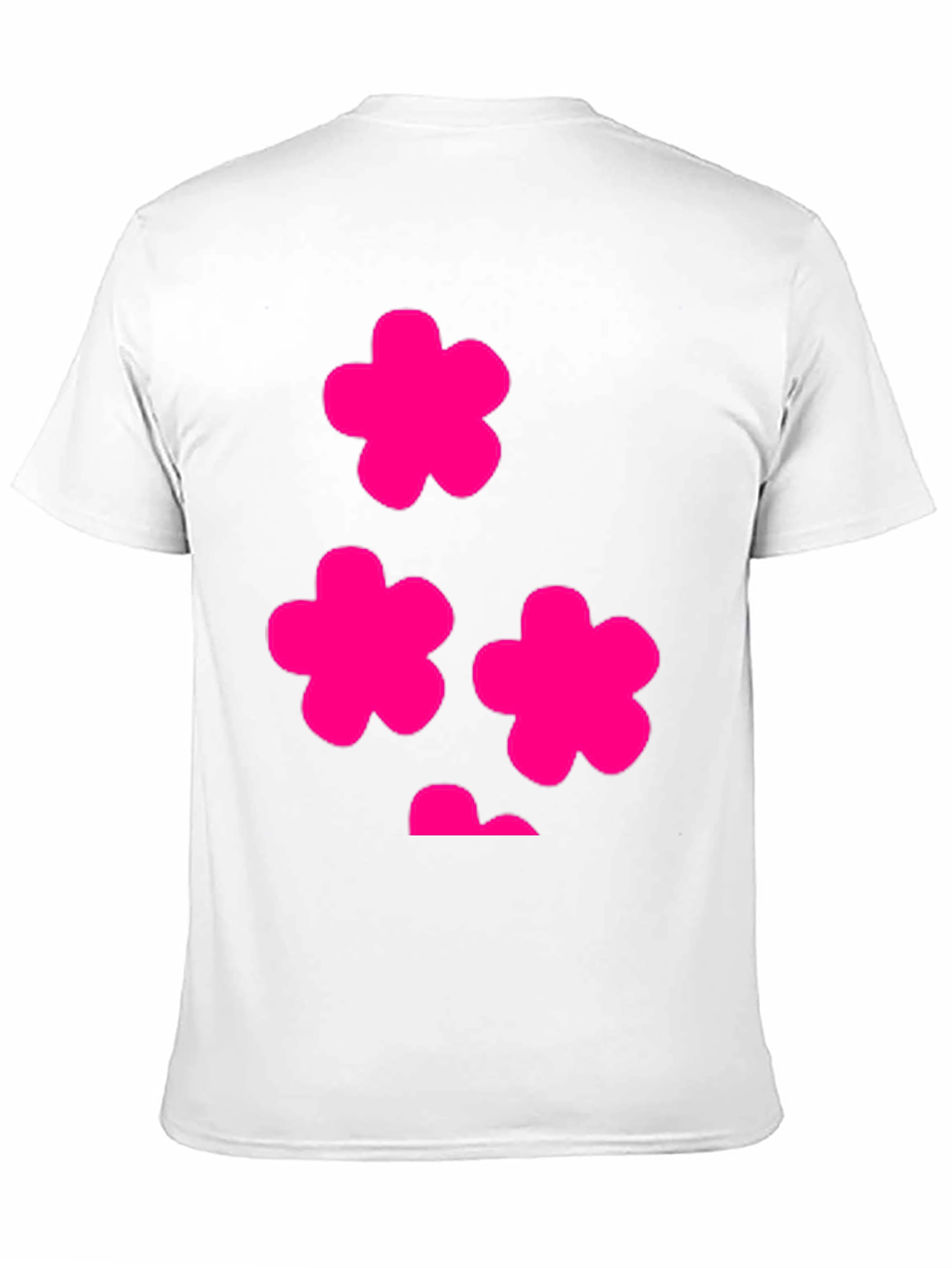 Pink Flowers Graphic Tee - Stylish Black T-Shirt
