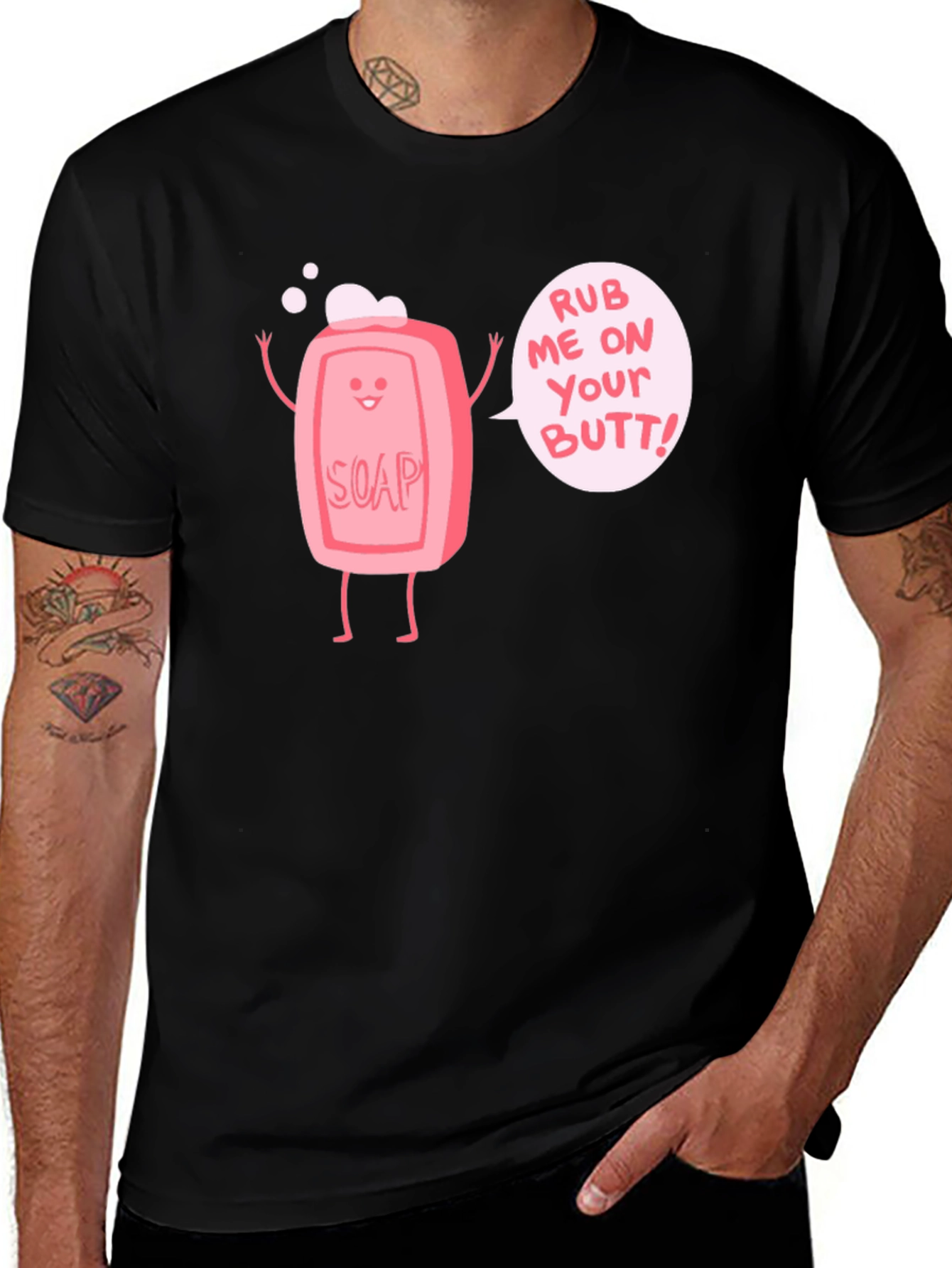 Rub Me On Your Butt! Funny Graphic Tee