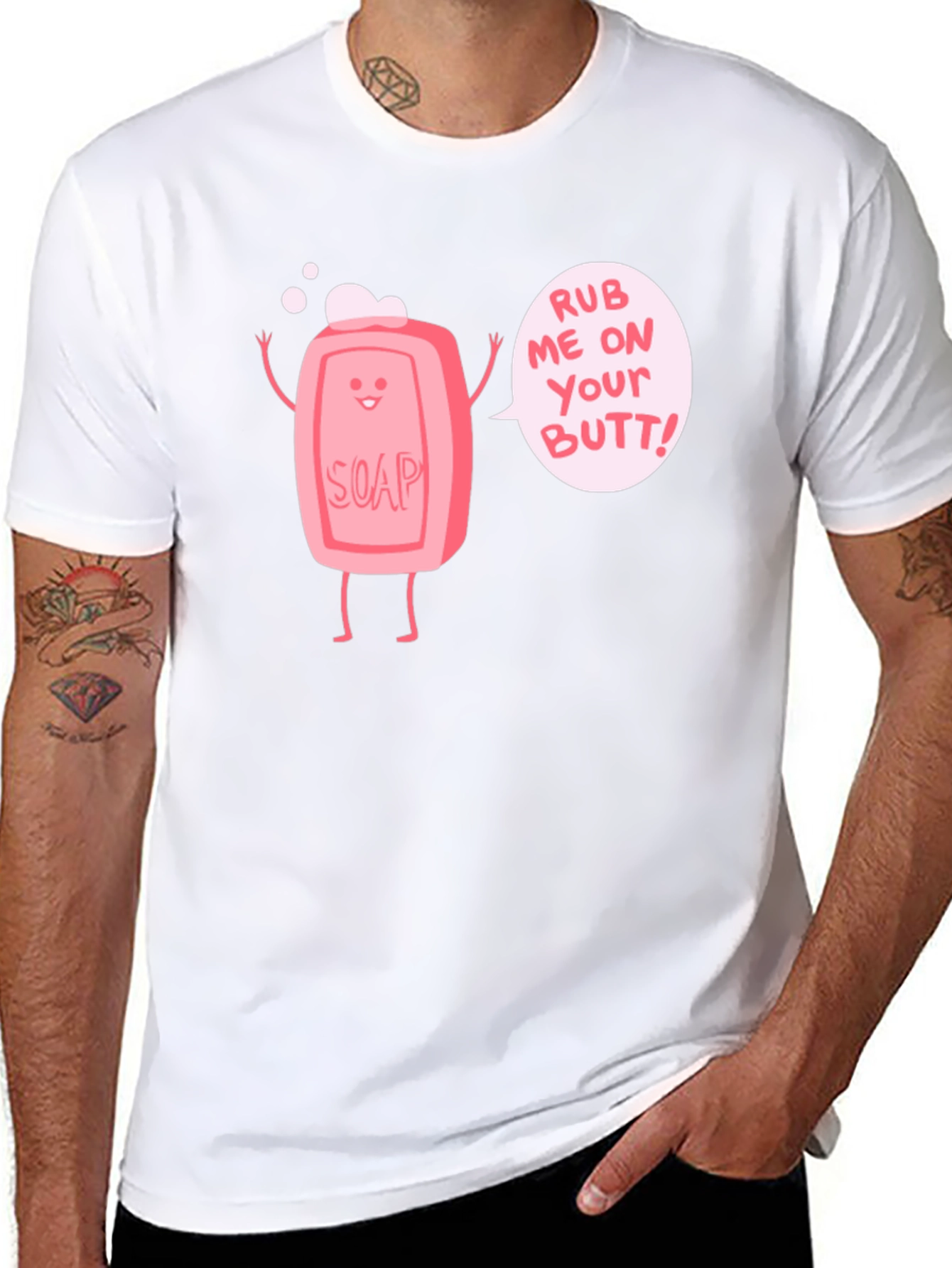 Rub Me On Your Butt! Funny Graphic Tee