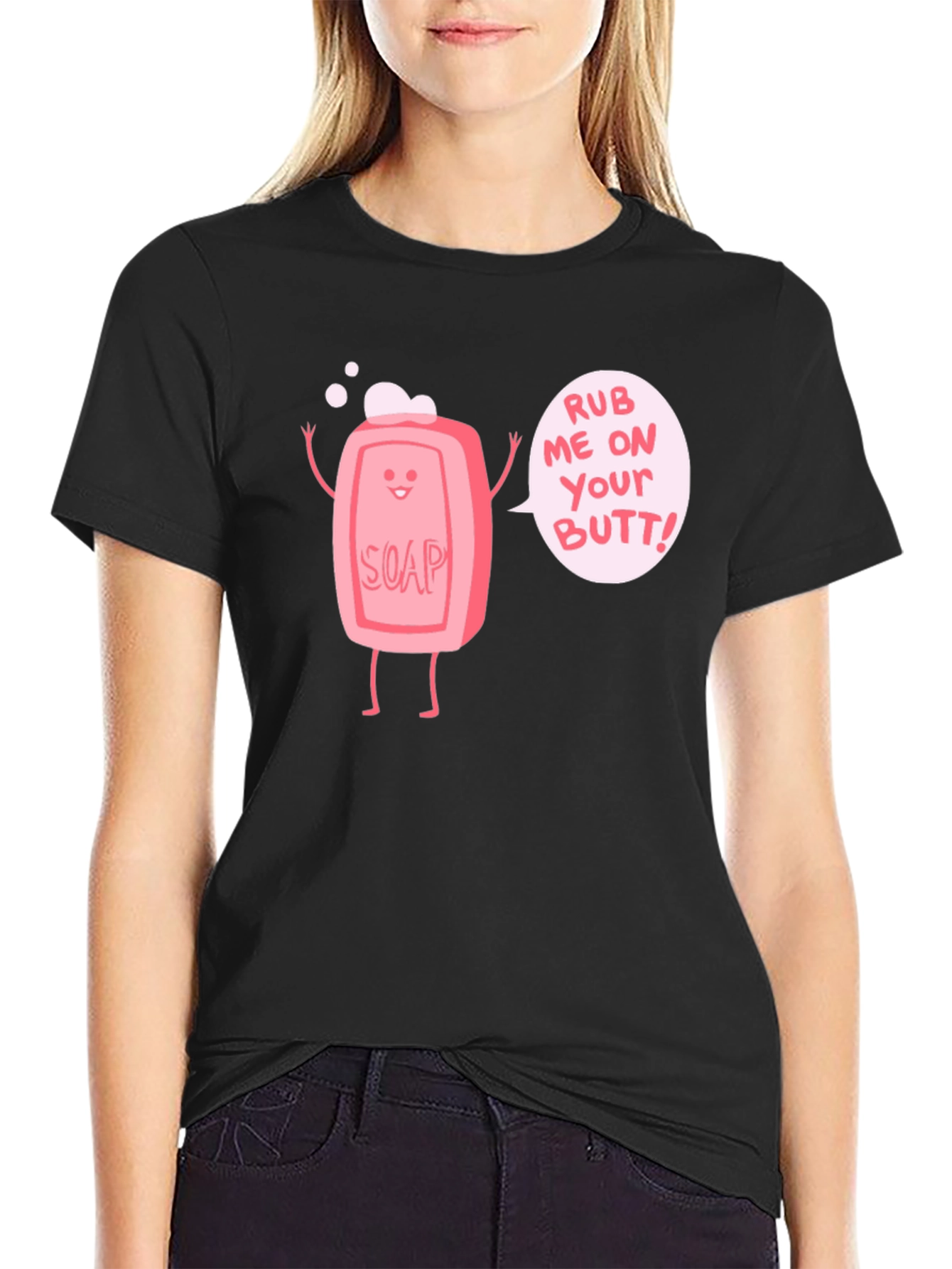 Rub Me On Your Butt! Funny Graphic Tee
