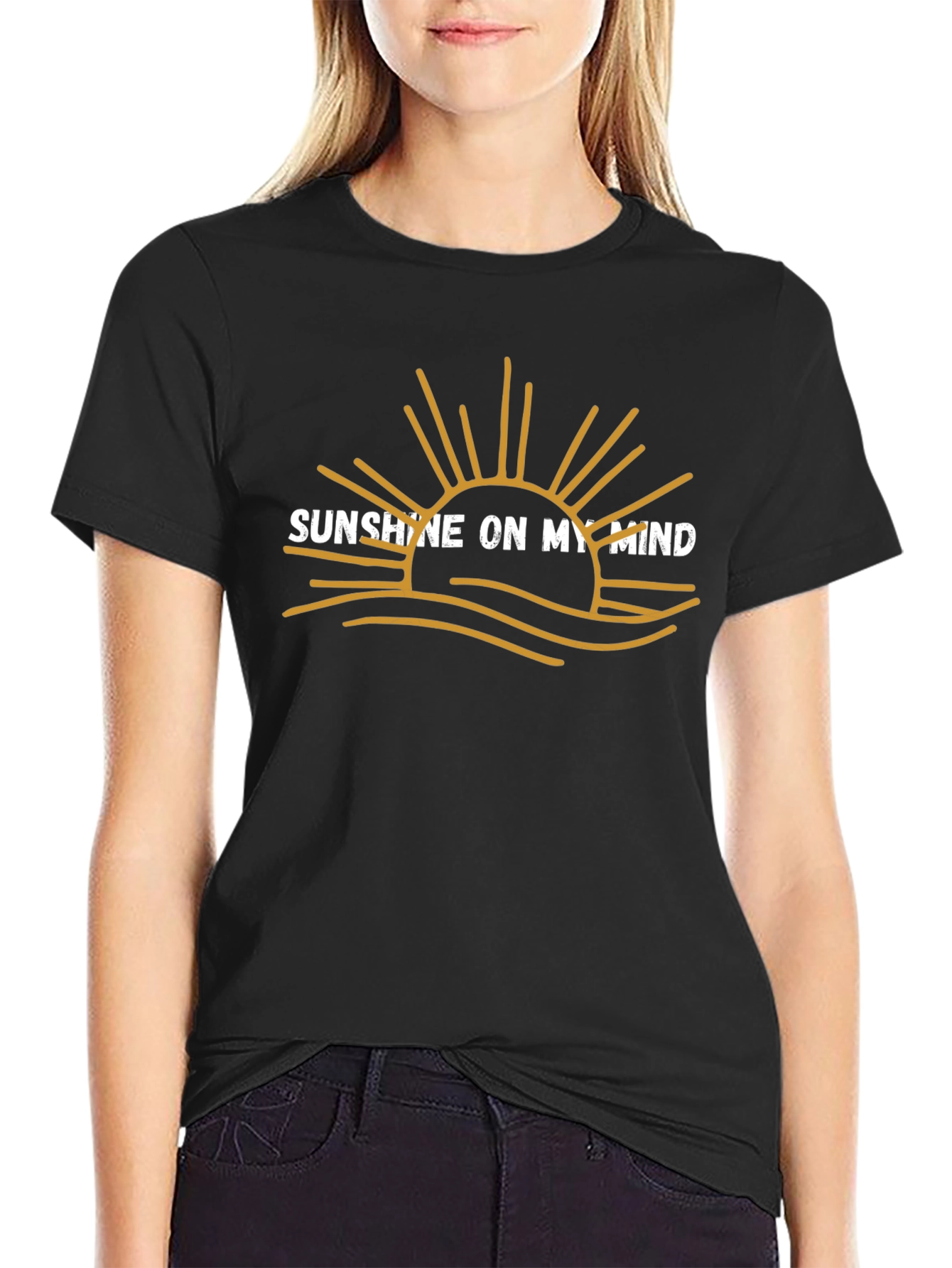 Sunshine on My Mind Black Graphic Tee