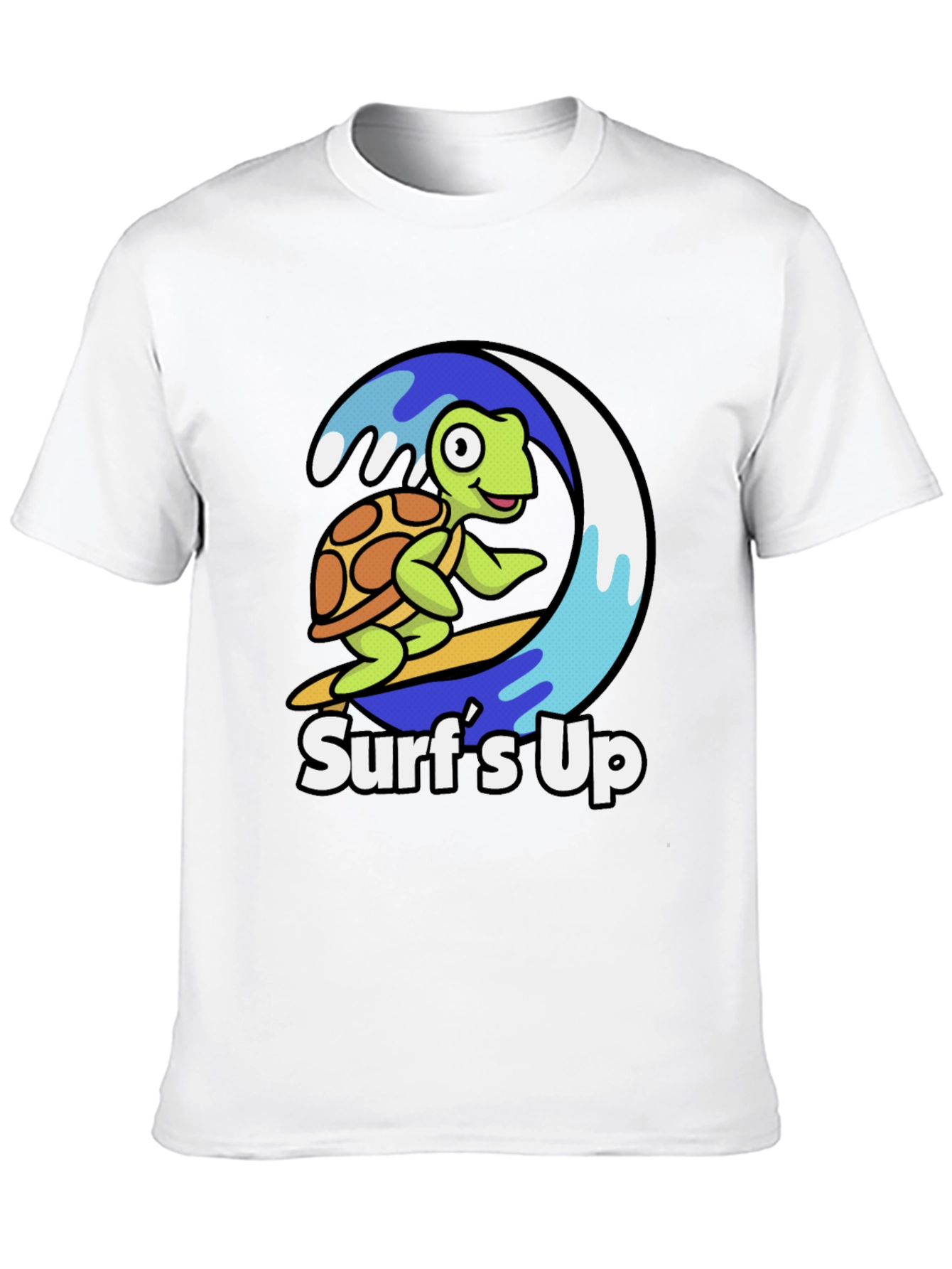 Surfs Up Turtle Graphic T-Shirt
