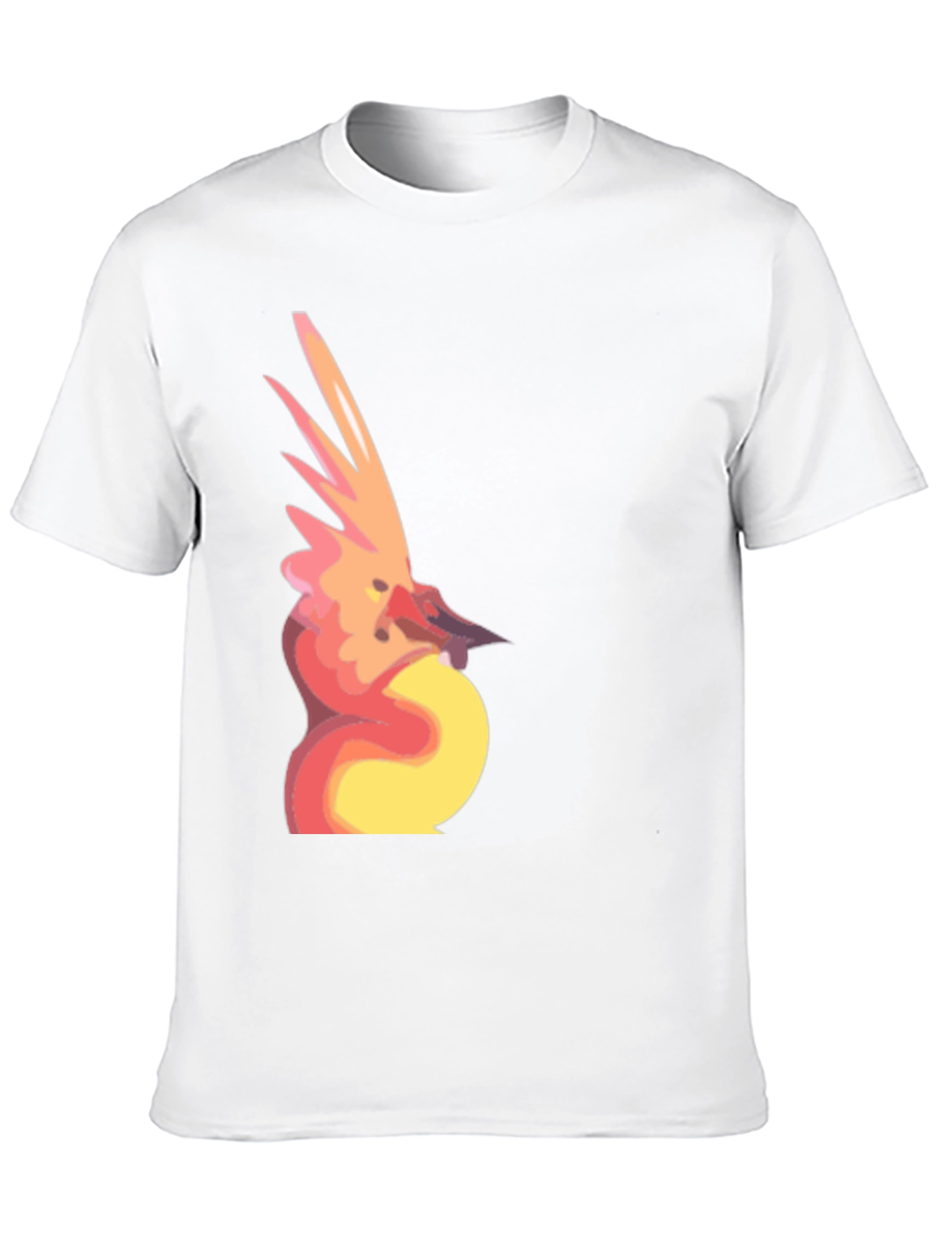 Abstract Bird Graphic Black T-Shirt