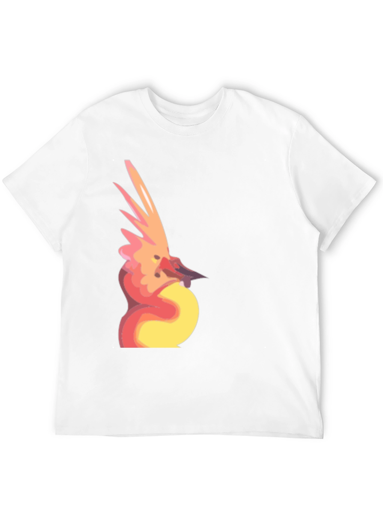 Abstract Bird Graphic Black T-Shirt