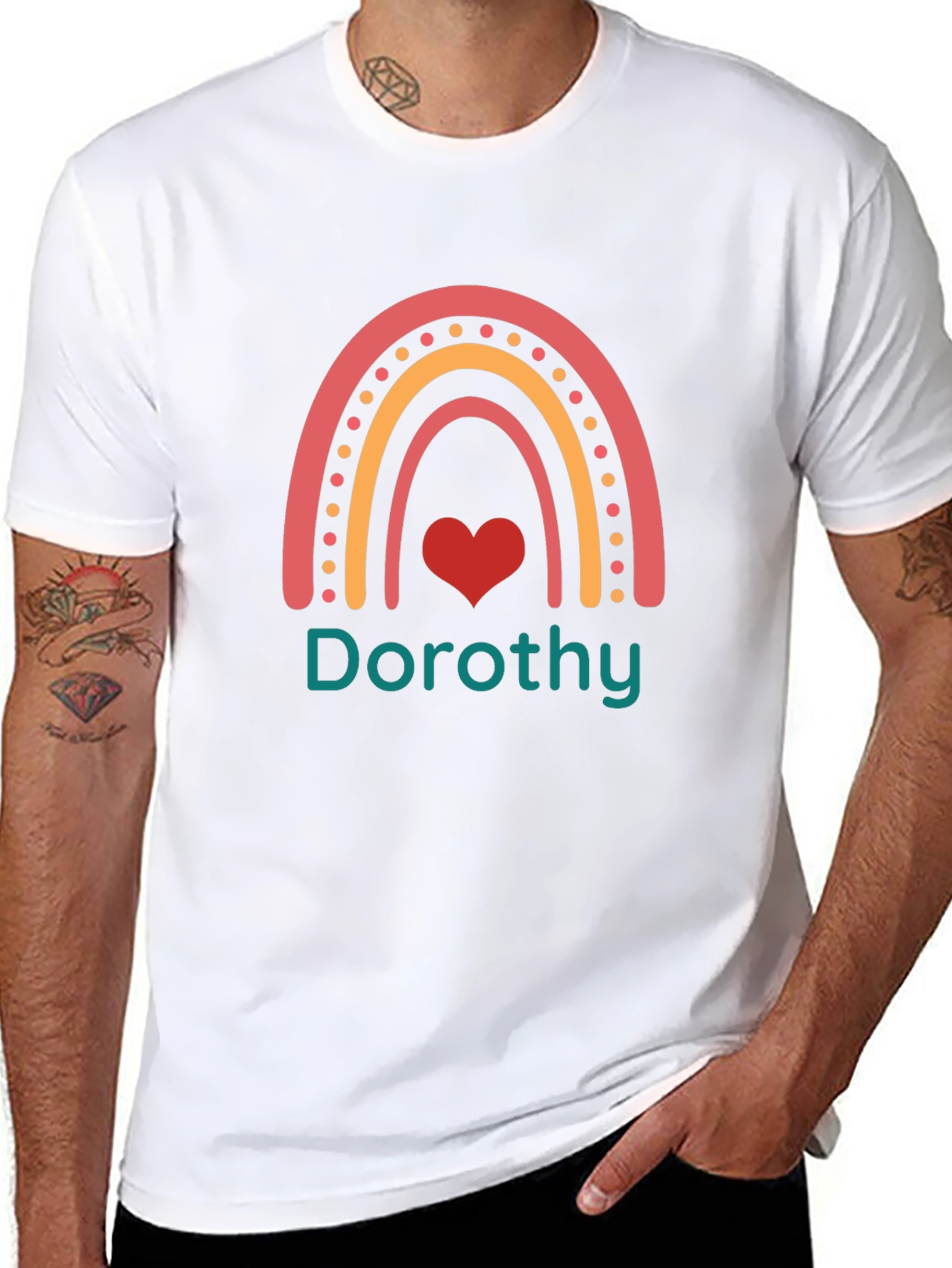 Dorothy Rainbow Graphic Tee - Trendy Black T-Shirt
