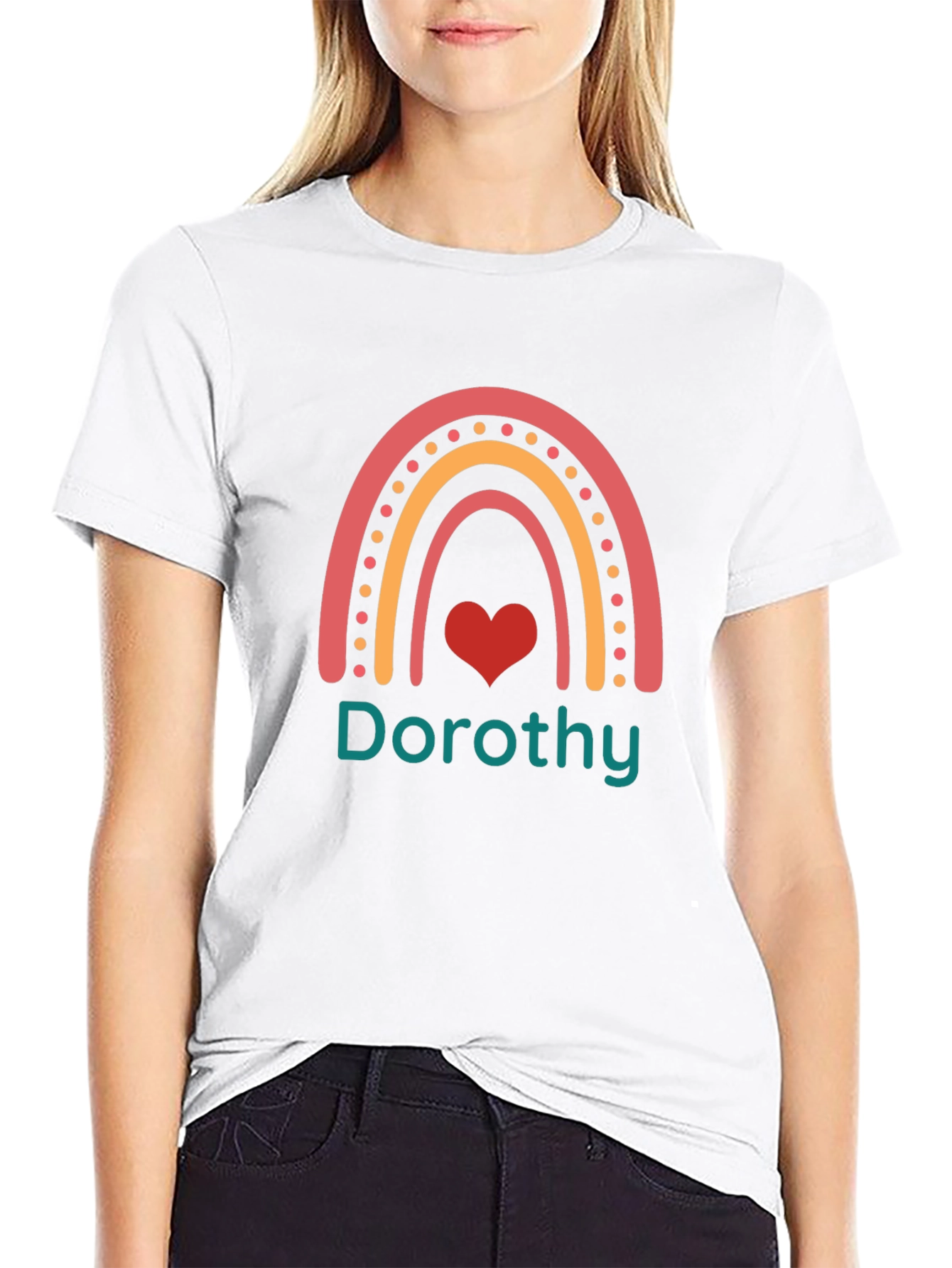 Dorothy Rainbow Graphic Tee - Trendy Black T-Shirt