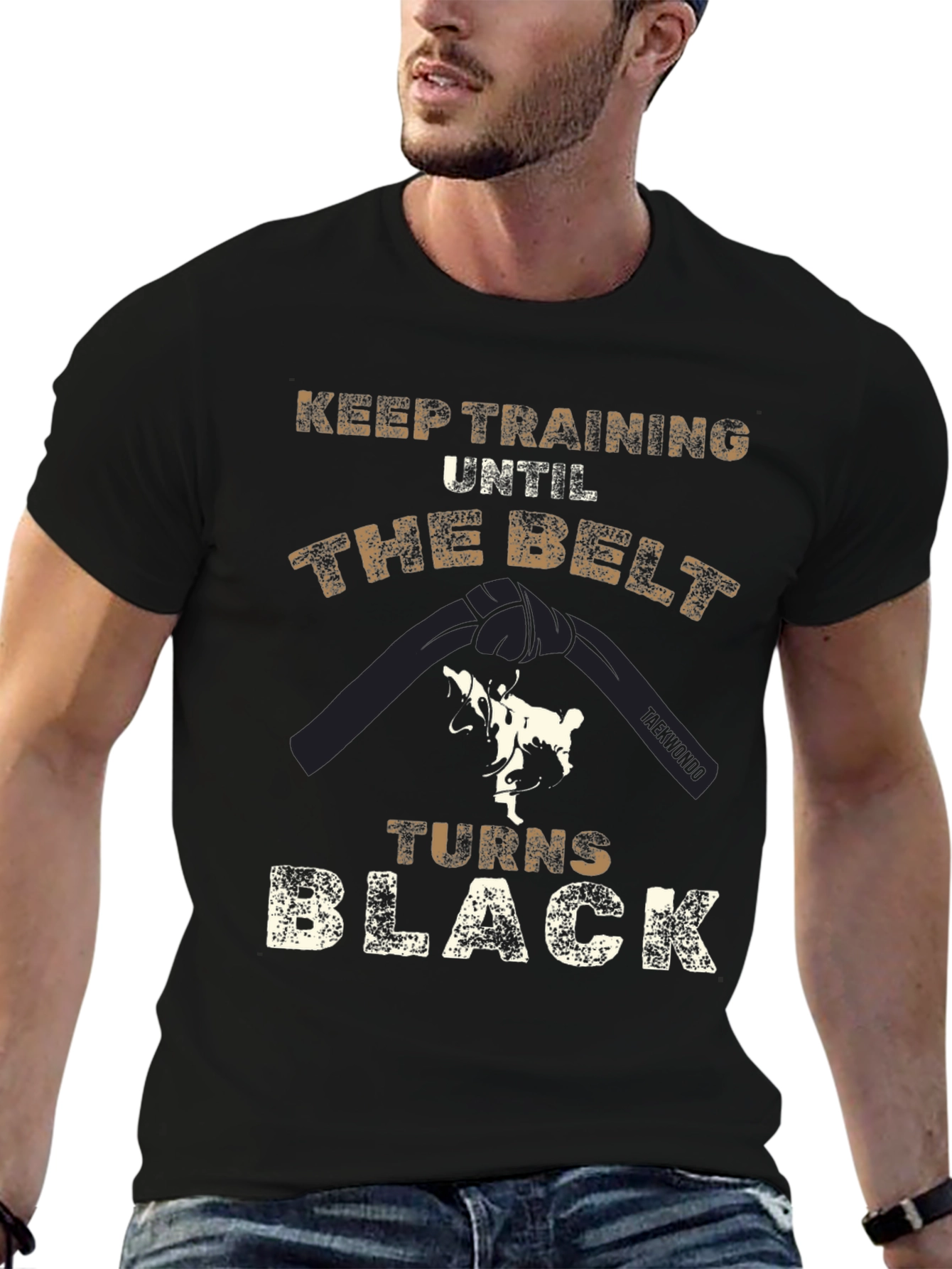 Taekwondo Black Belt T-Shirt - Keep Training