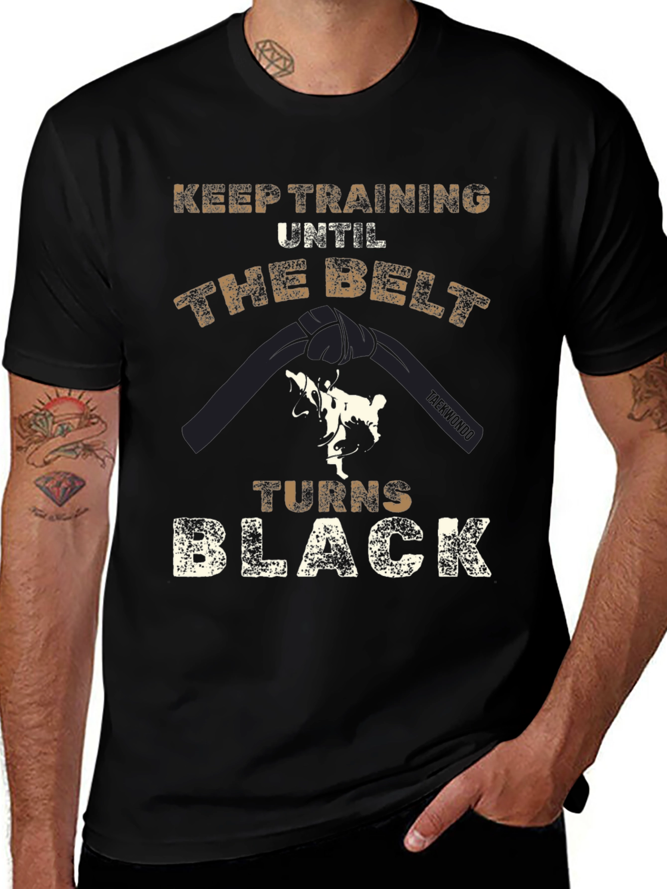 Taekwondo Black Belt T-Shirt - Keep Training