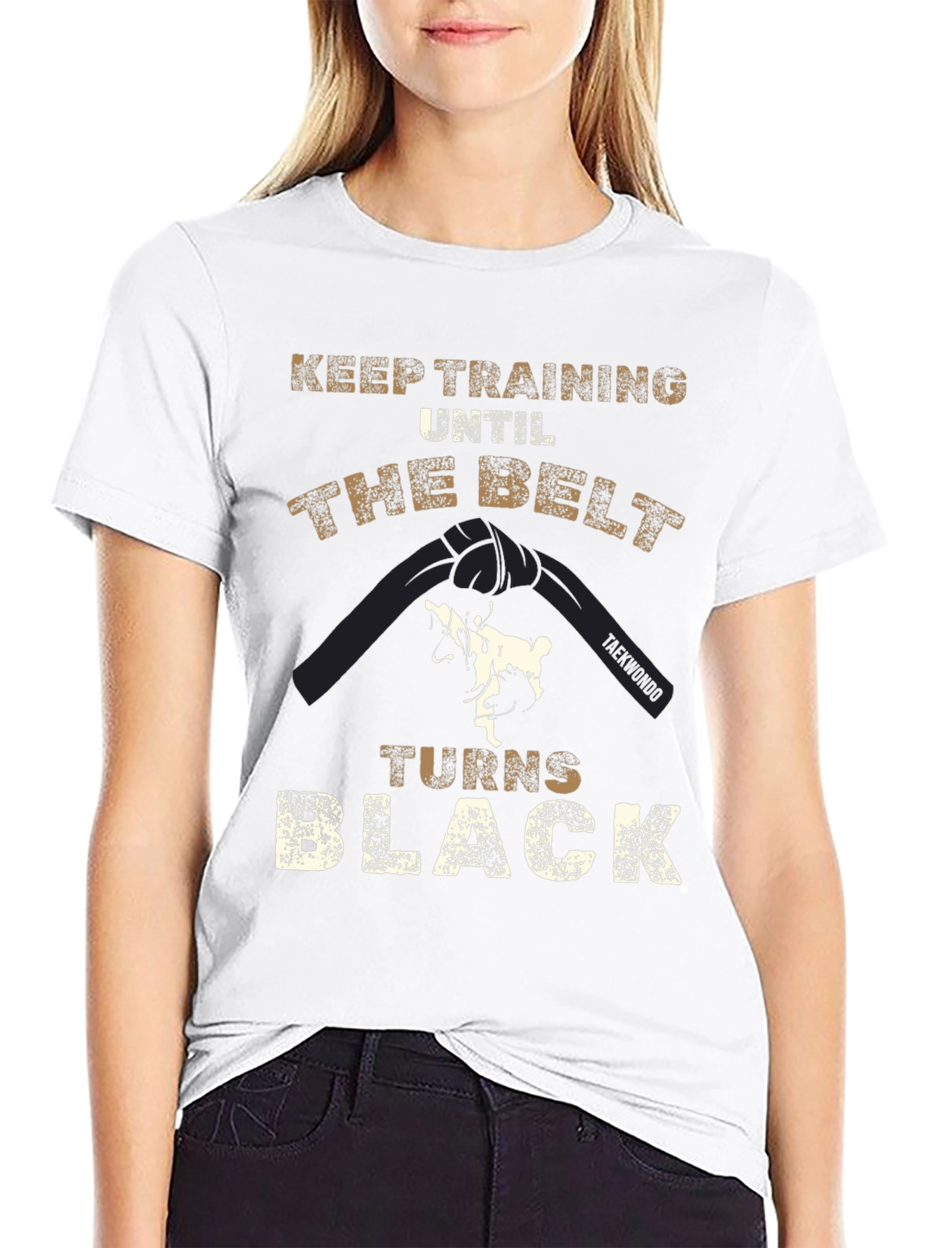 Taekwondo Black Belt T-Shirt - Keep Training