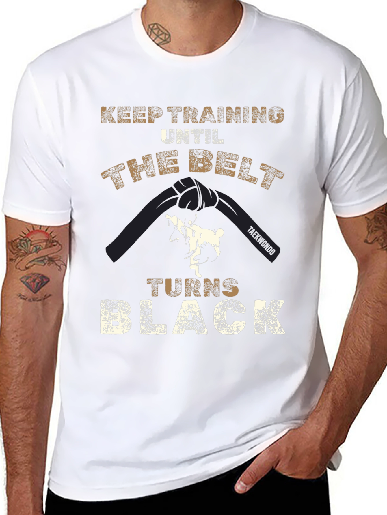Taekwondo Black Belt T-Shirt - Keep Training