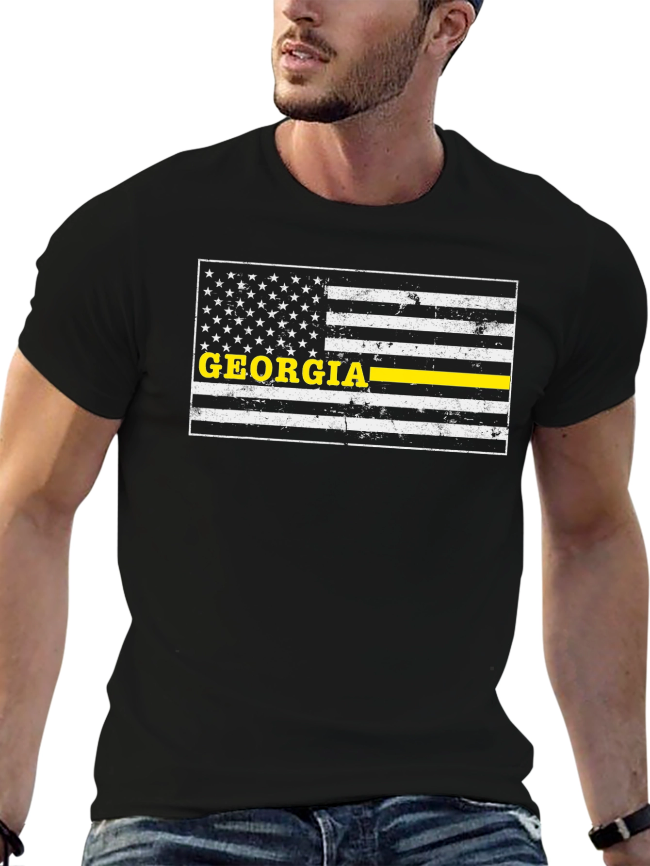 Georgia Thin Yellow Line Flag T-Shirt