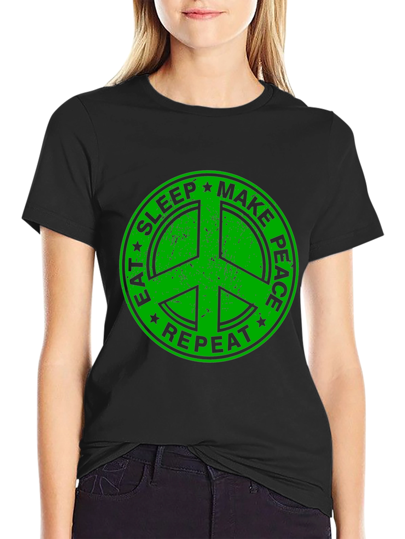 Eat Sleep Make Peace Repeat Graphic Tee