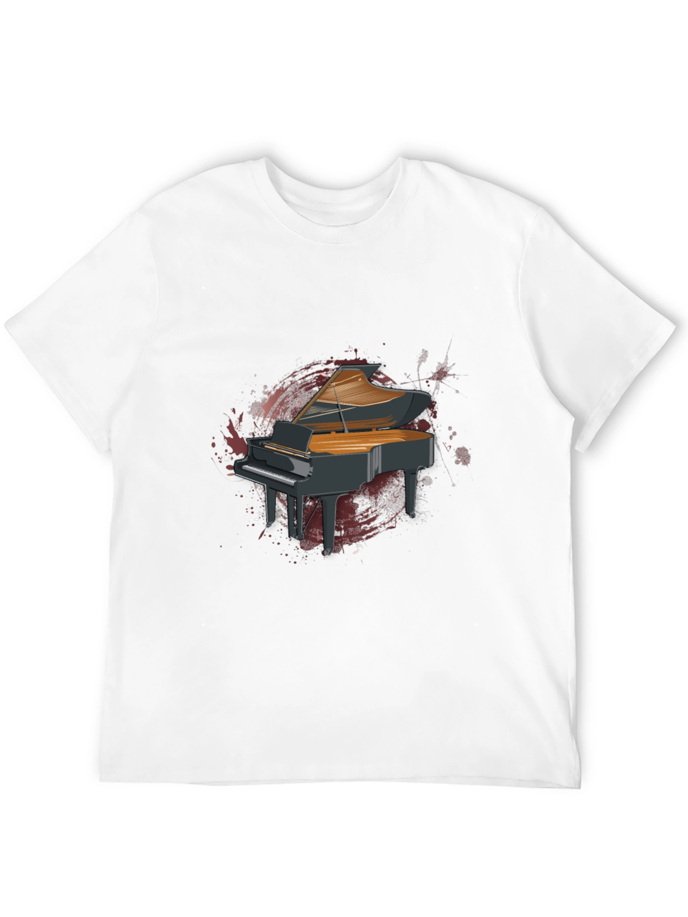 Grand Piano Graphic T-Shirt - Music Lover Tee