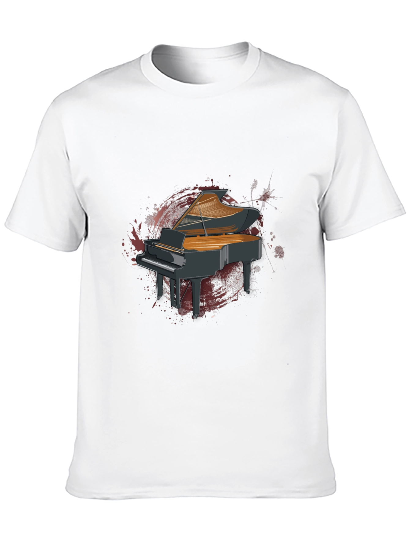 Grand Piano Graphic T-Shirt - Music Lover Tee