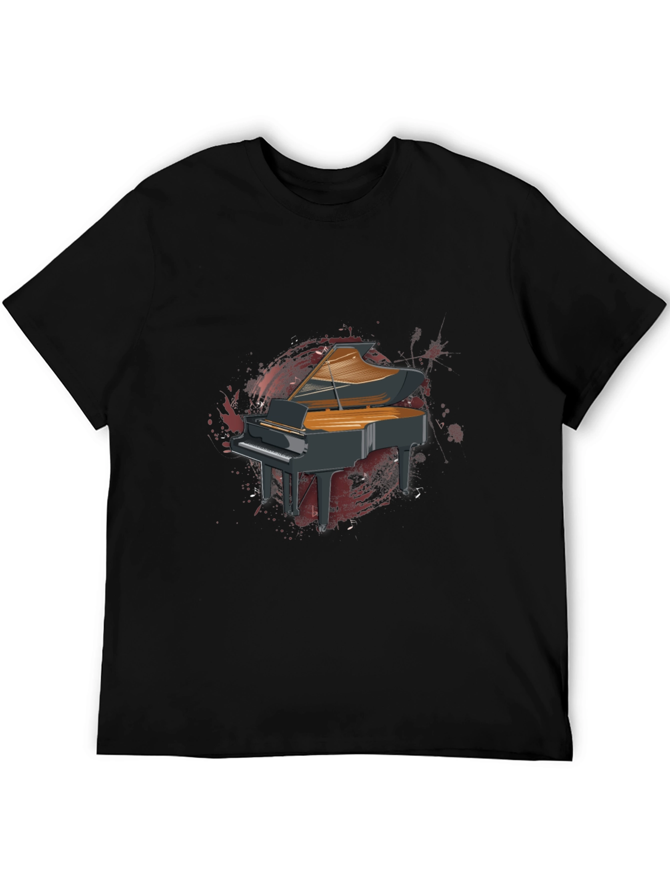 Grand Piano Graphic T-Shirt - Music Lover Tee