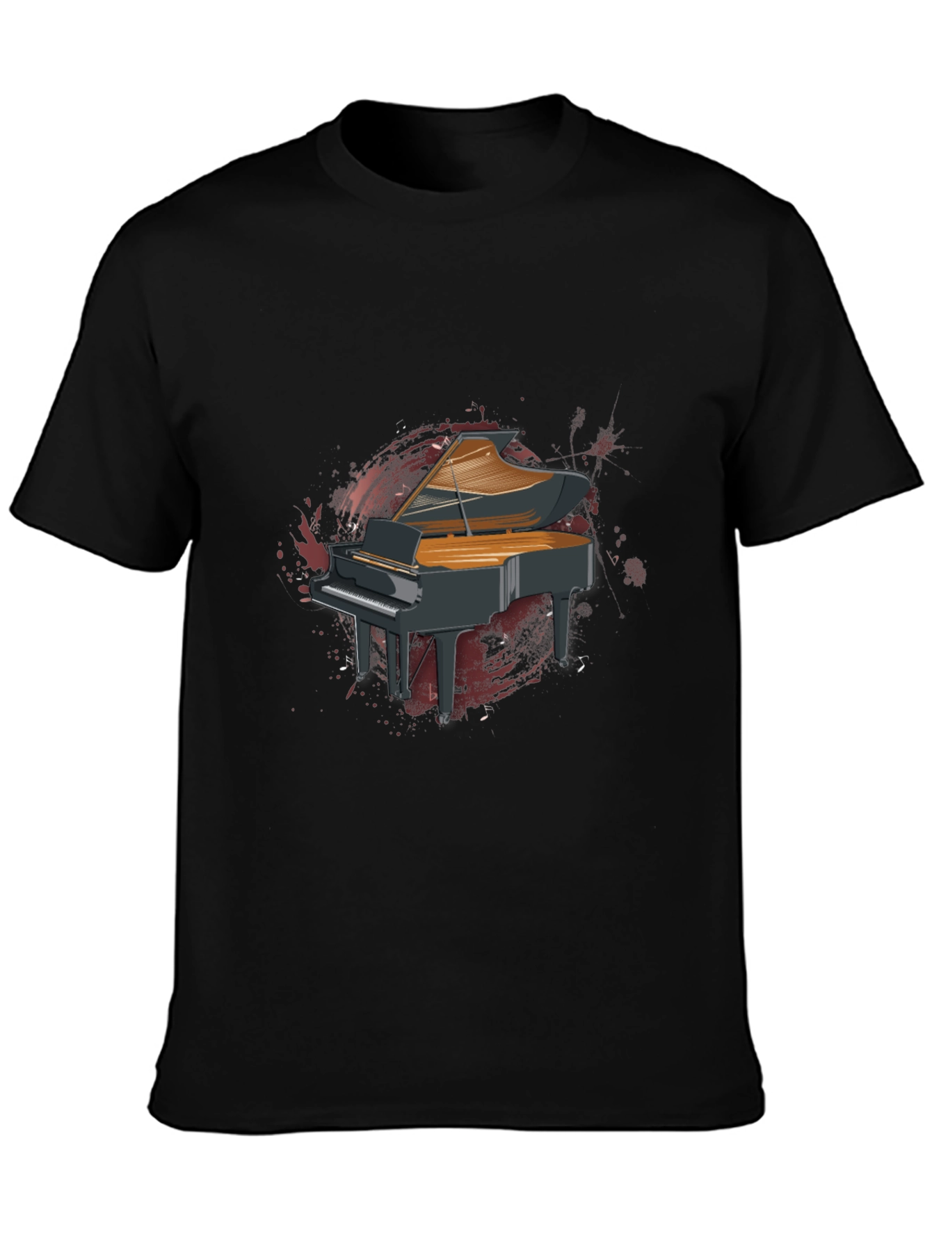 Grand Piano Graphic T-Shirt - Music Lover Tee