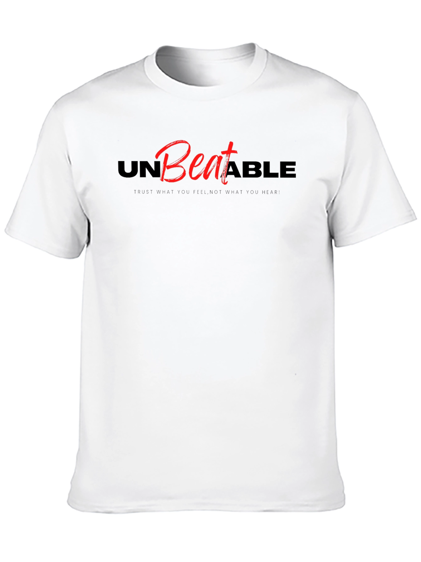 Unbeatable Graphic Tee - Black Casual T-Shirt