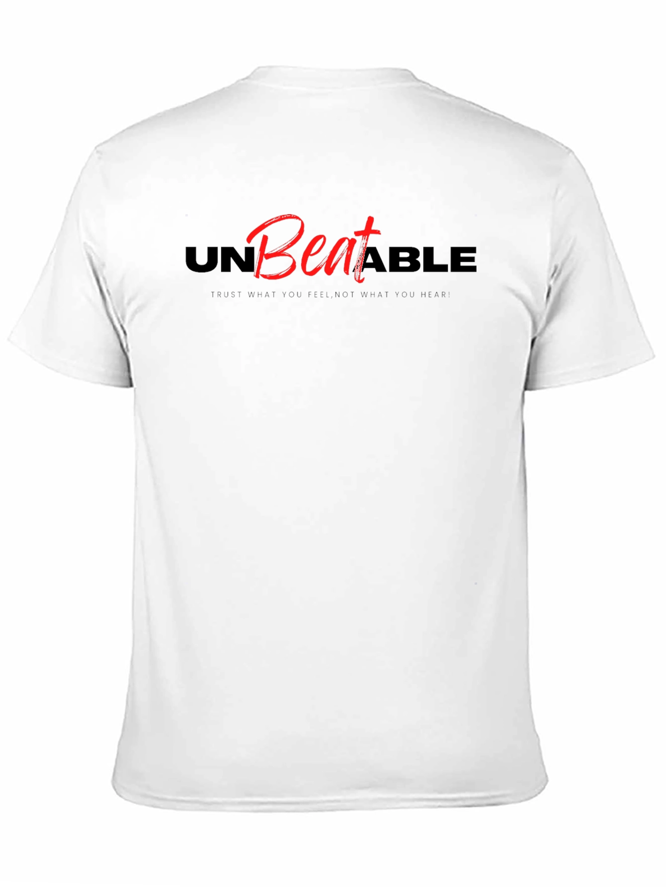 Unbeatable Graphic Tee - Black Casual T-Shirt