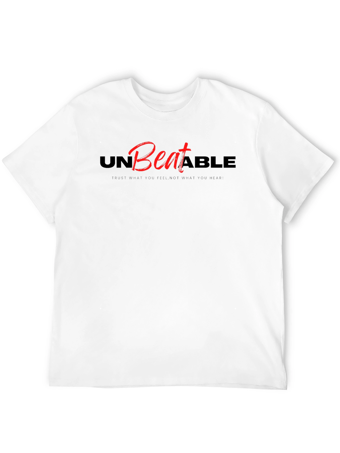 Unbeatable Graphic Tee - Black Casual T-Shirt