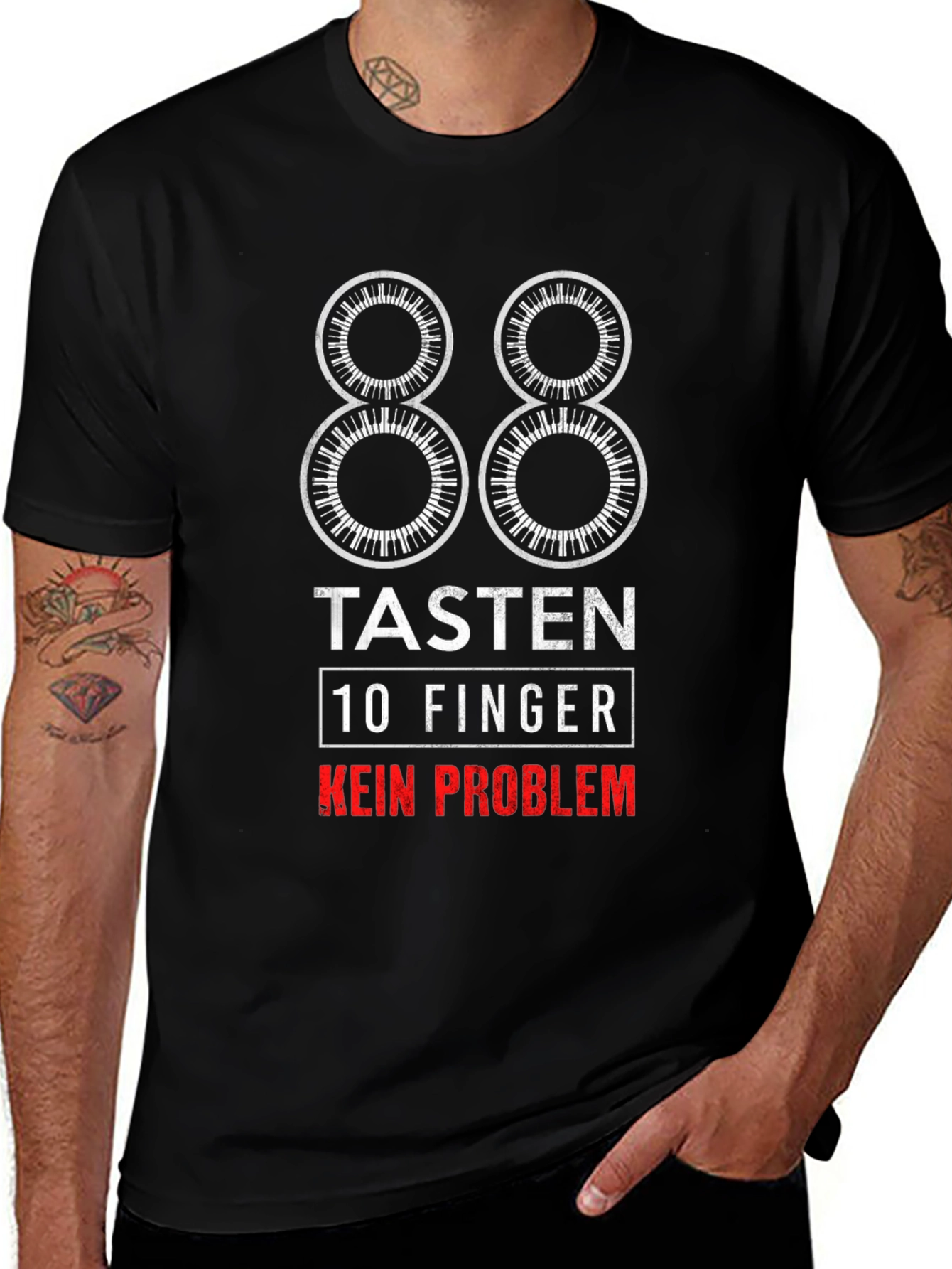 88 Tasten 10 Finger T-Shirt