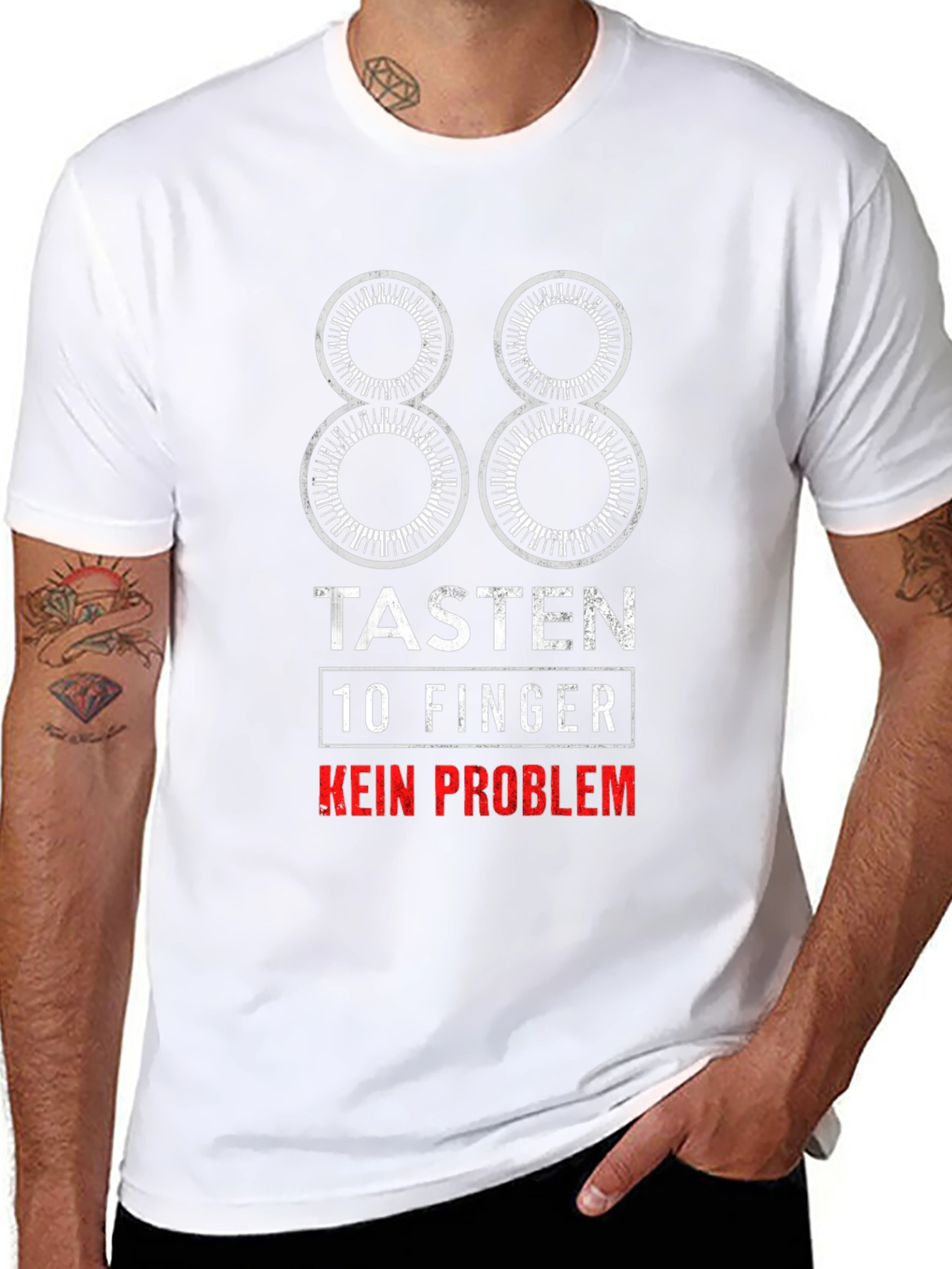 88 Tasten 10 Finger T-Shirt