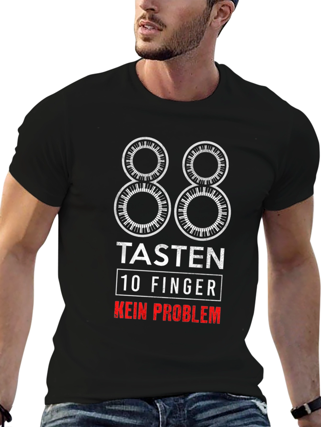 88 Tasten 10 Finger T-Shirt